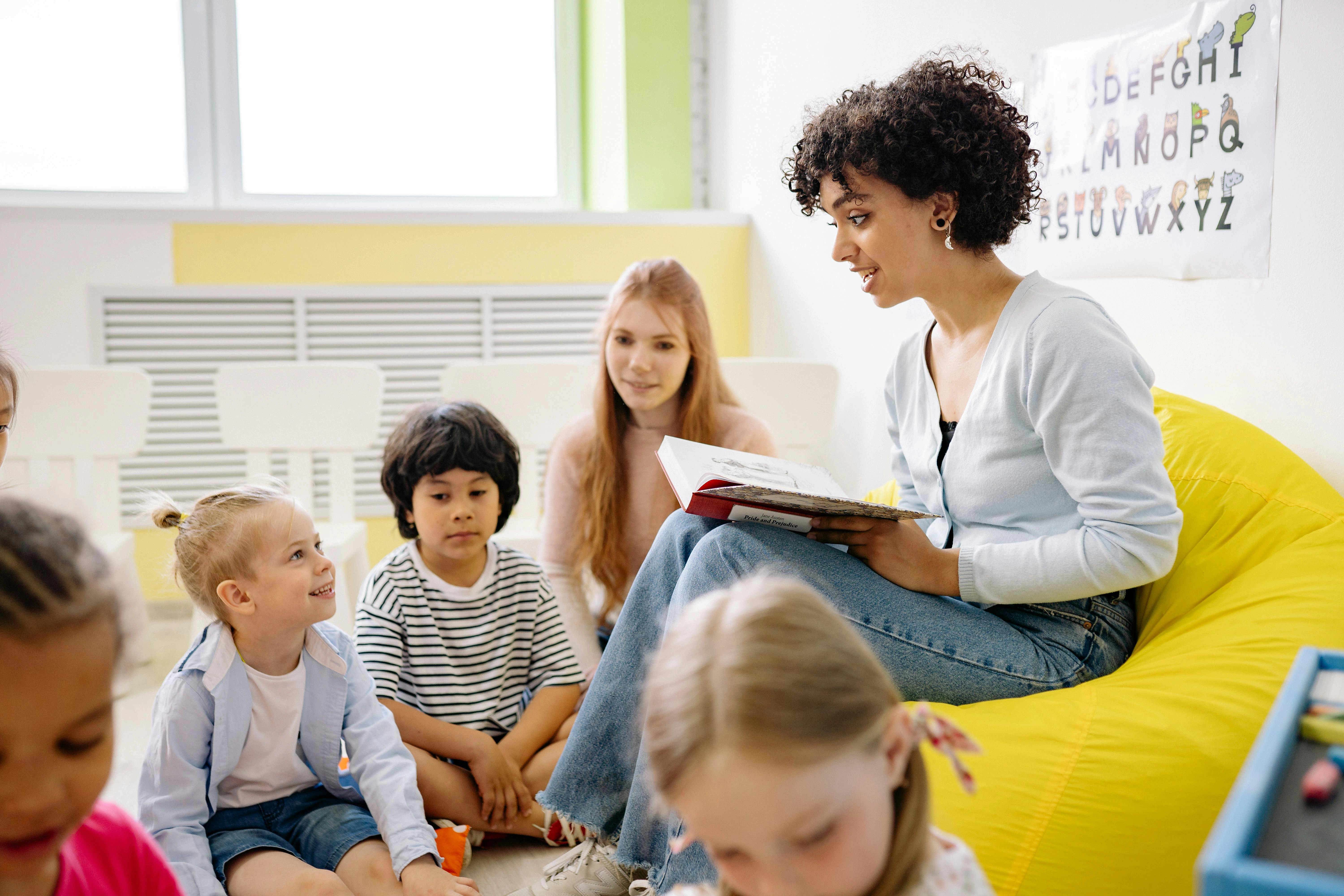 Diverse Classroom Reading Session