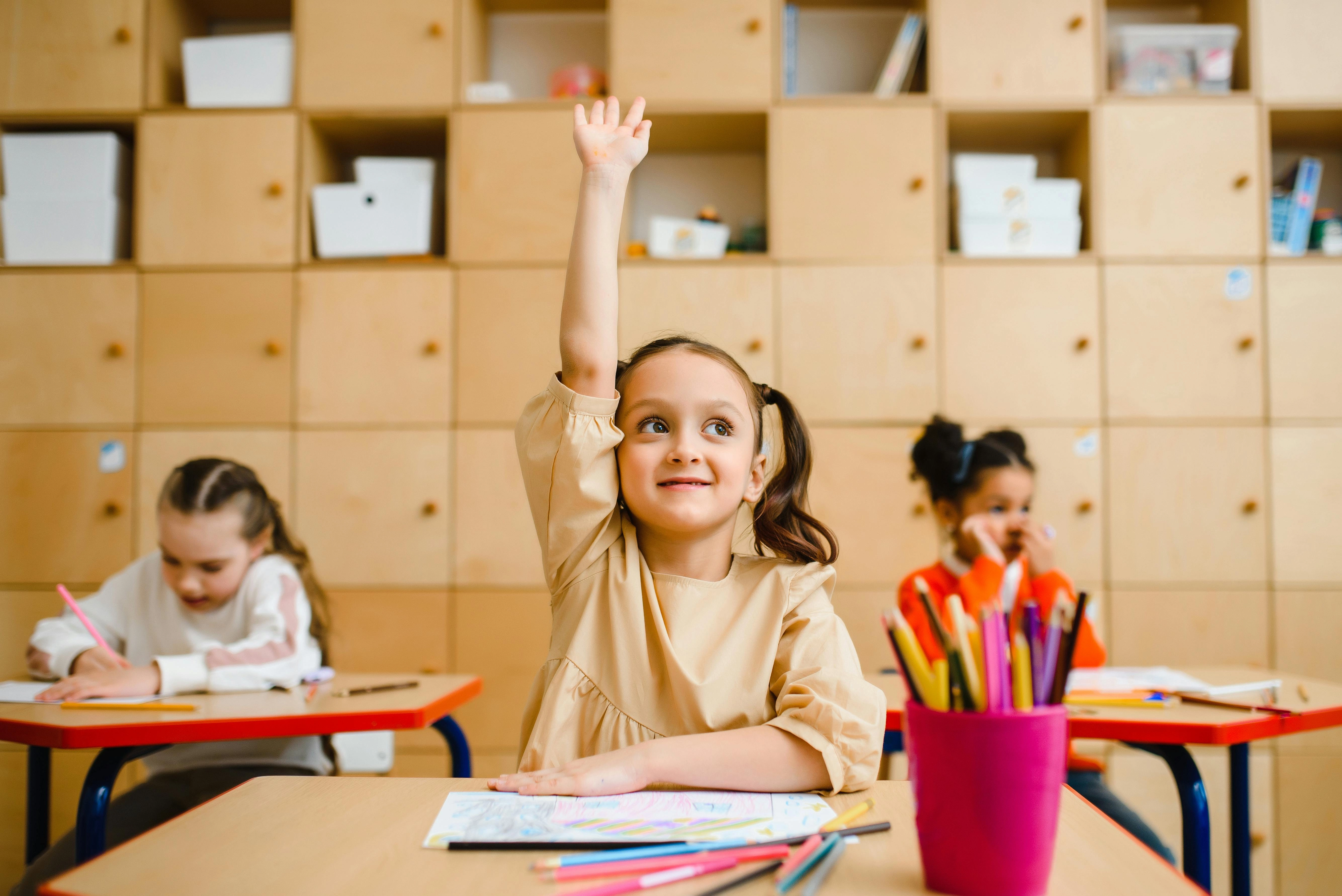 Eager Student Raises Hand Eager Student Raises Hand