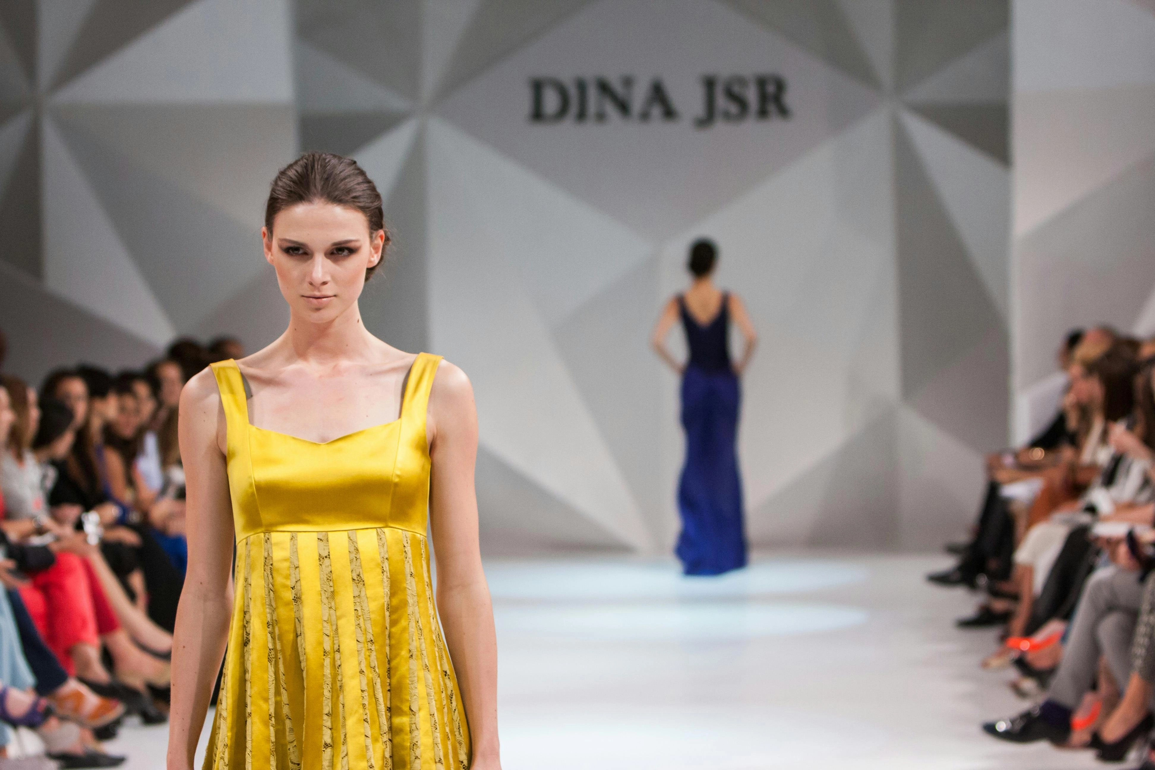 Fashion Show Yellow Dress Fashion Show Yellow Dress
