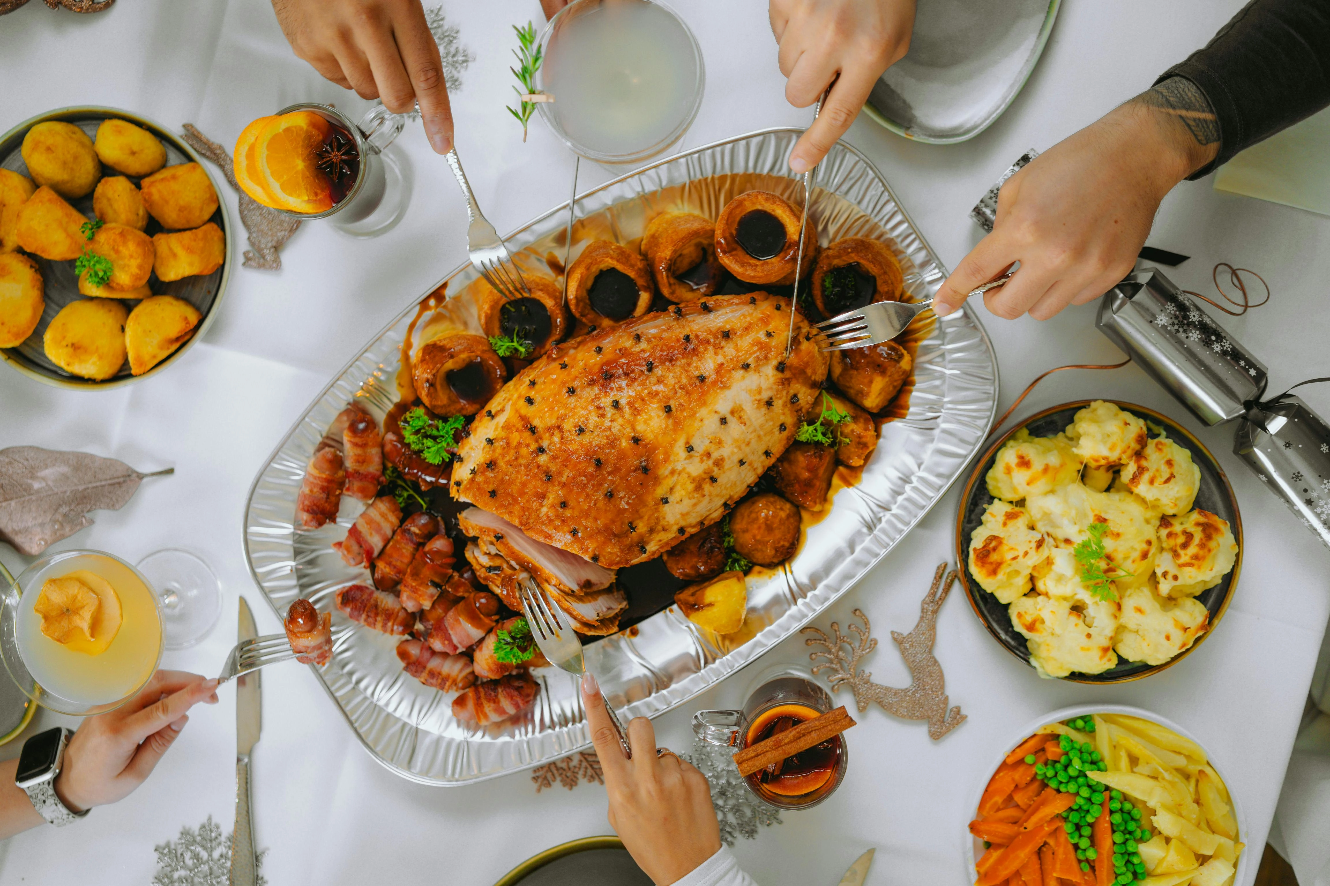 Festive Holiday Feast Spread