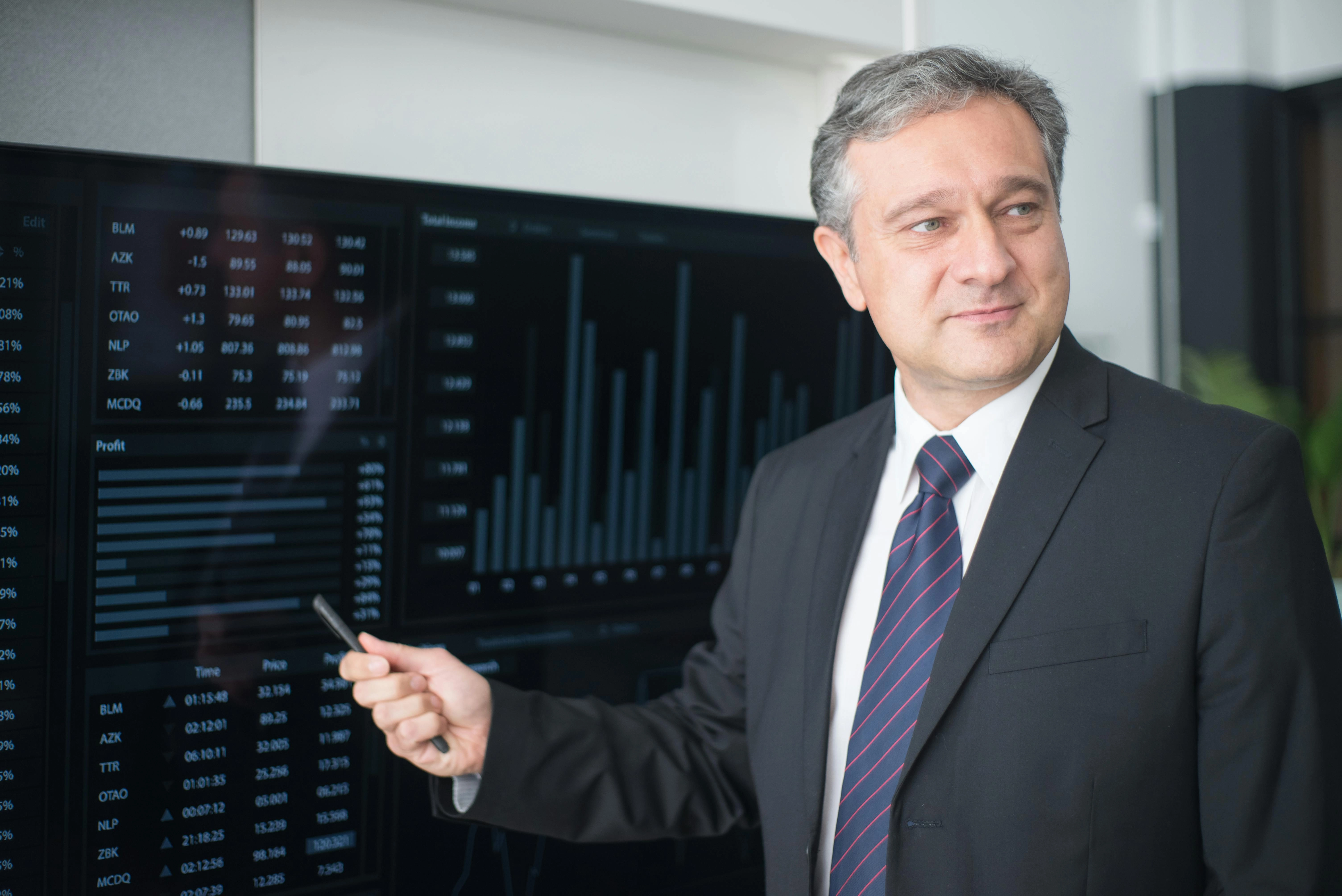 Financial Executive Analyzing Data Financial Executive Analyzing Data