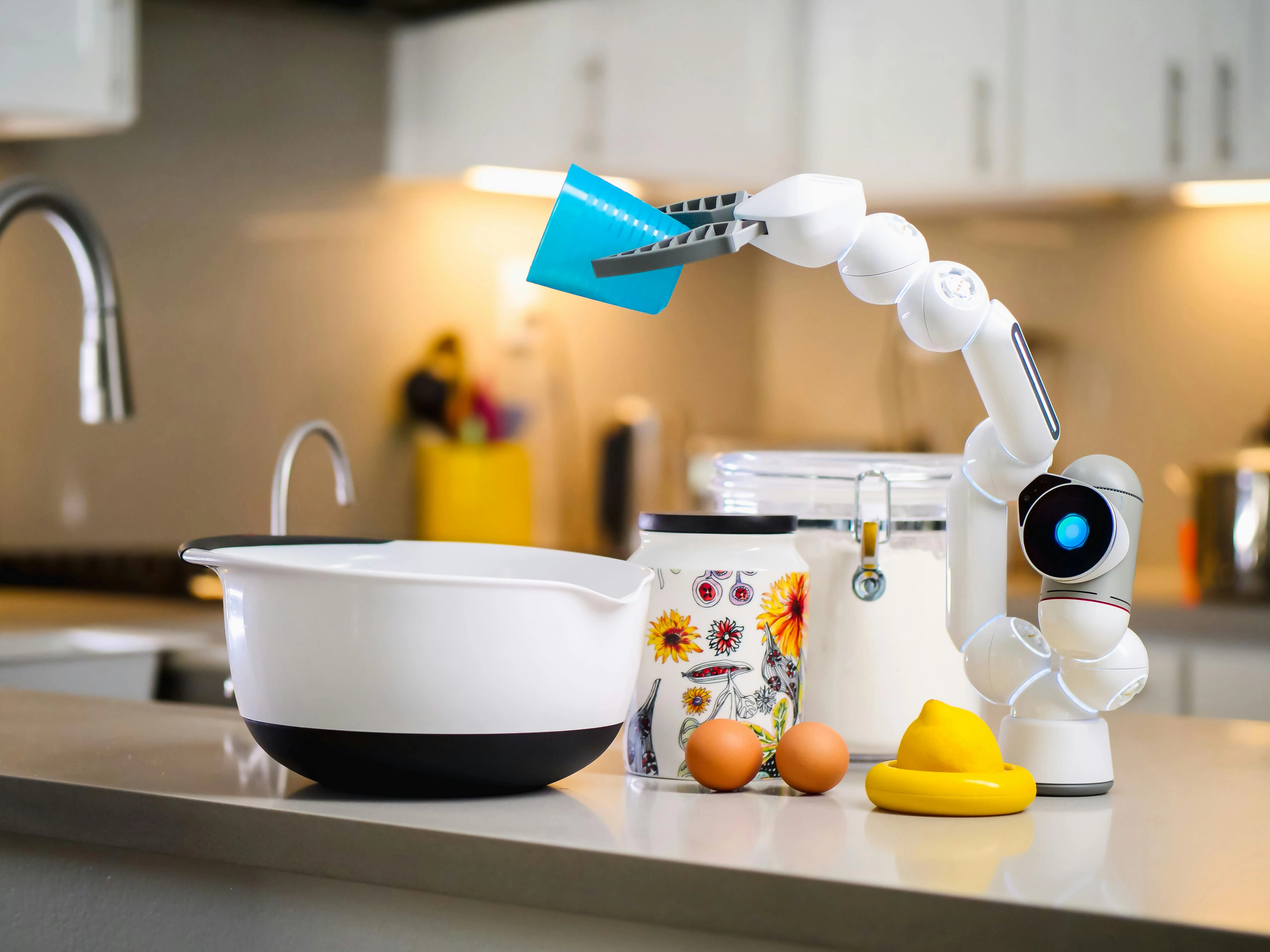 Futuristic Kitchen Robot Assistant