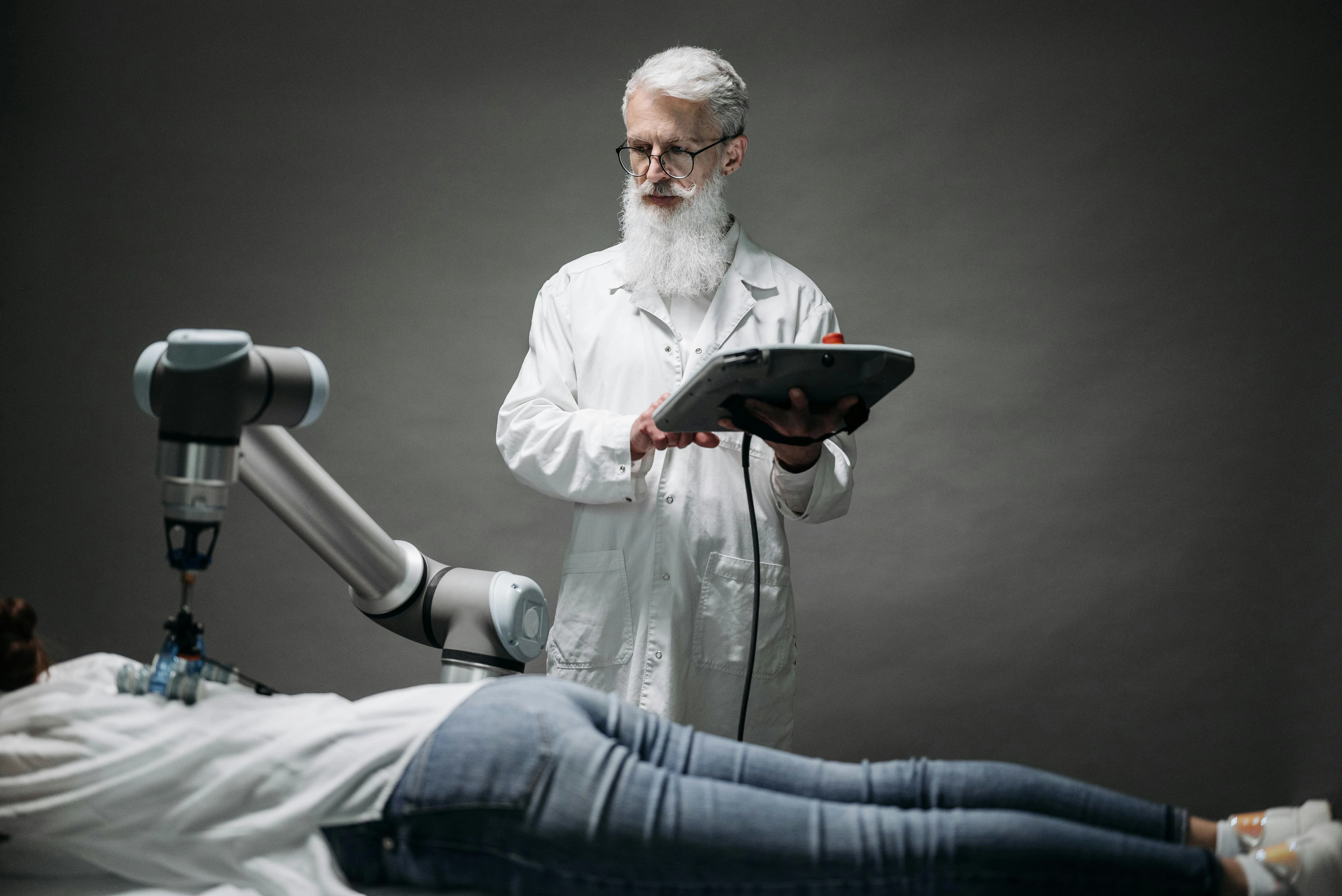Futuristic Medical Examination Scene