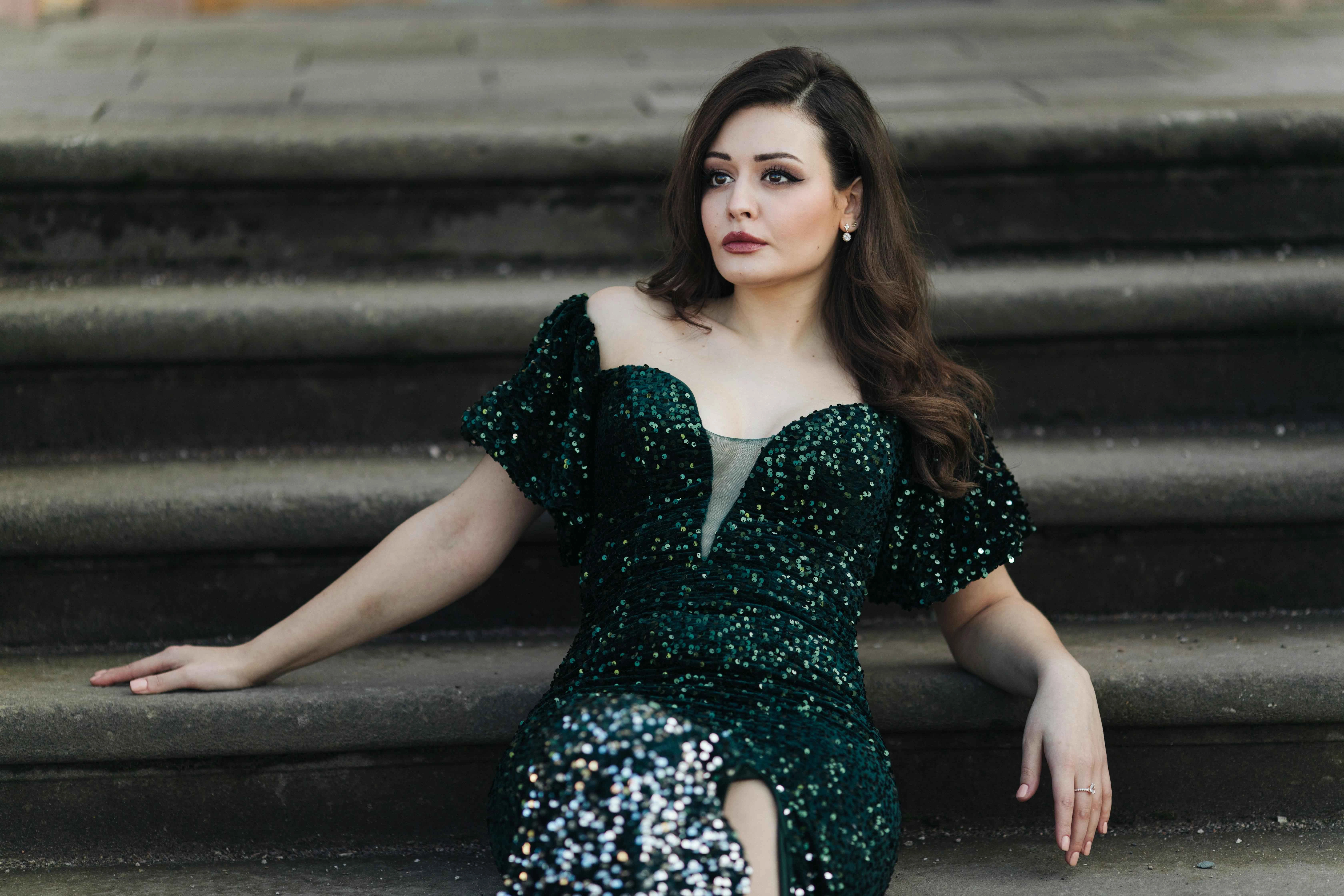 Glamorous Emerald Evening Dress