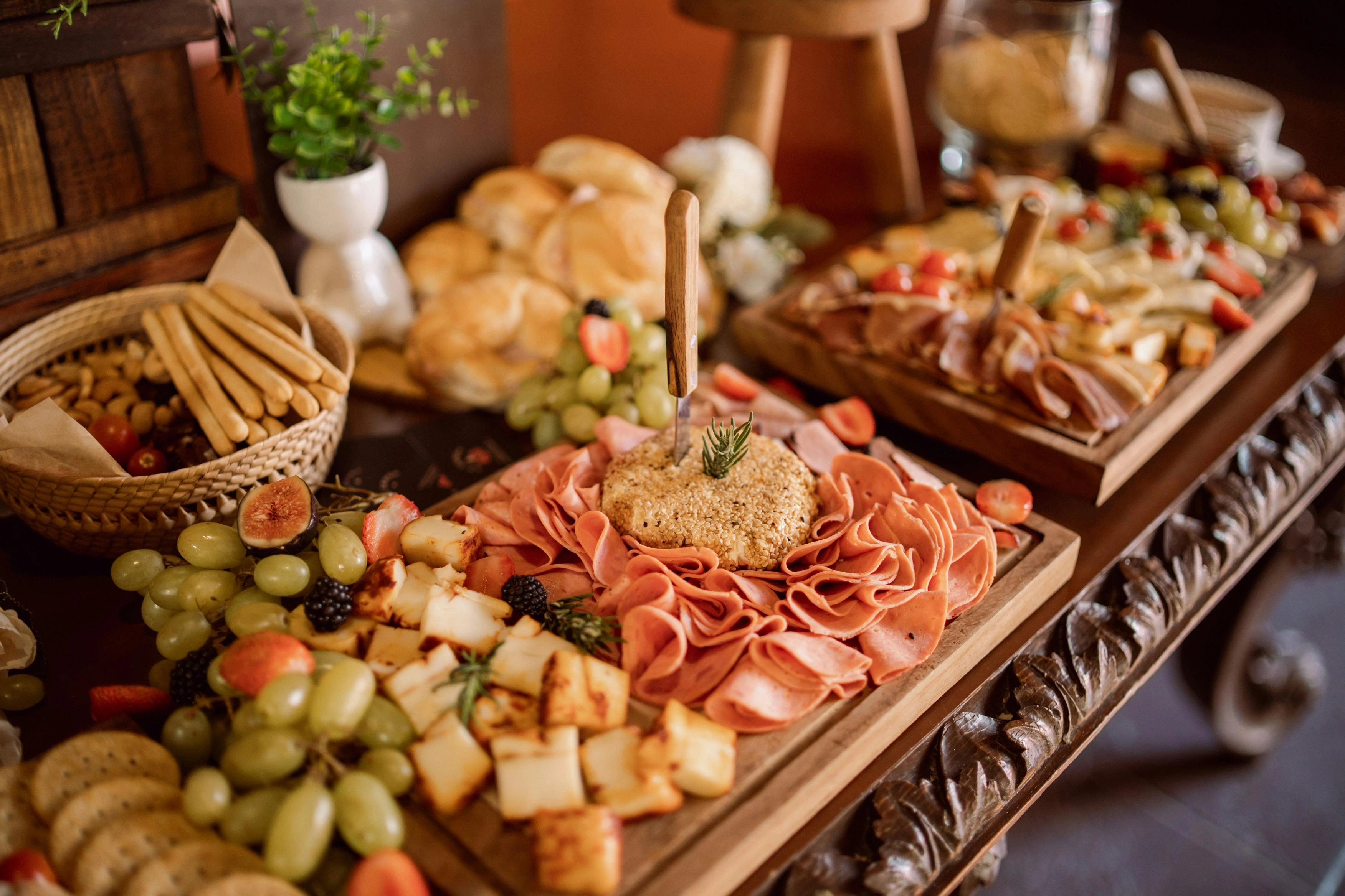 Gourmet Charcuterie Board Spread