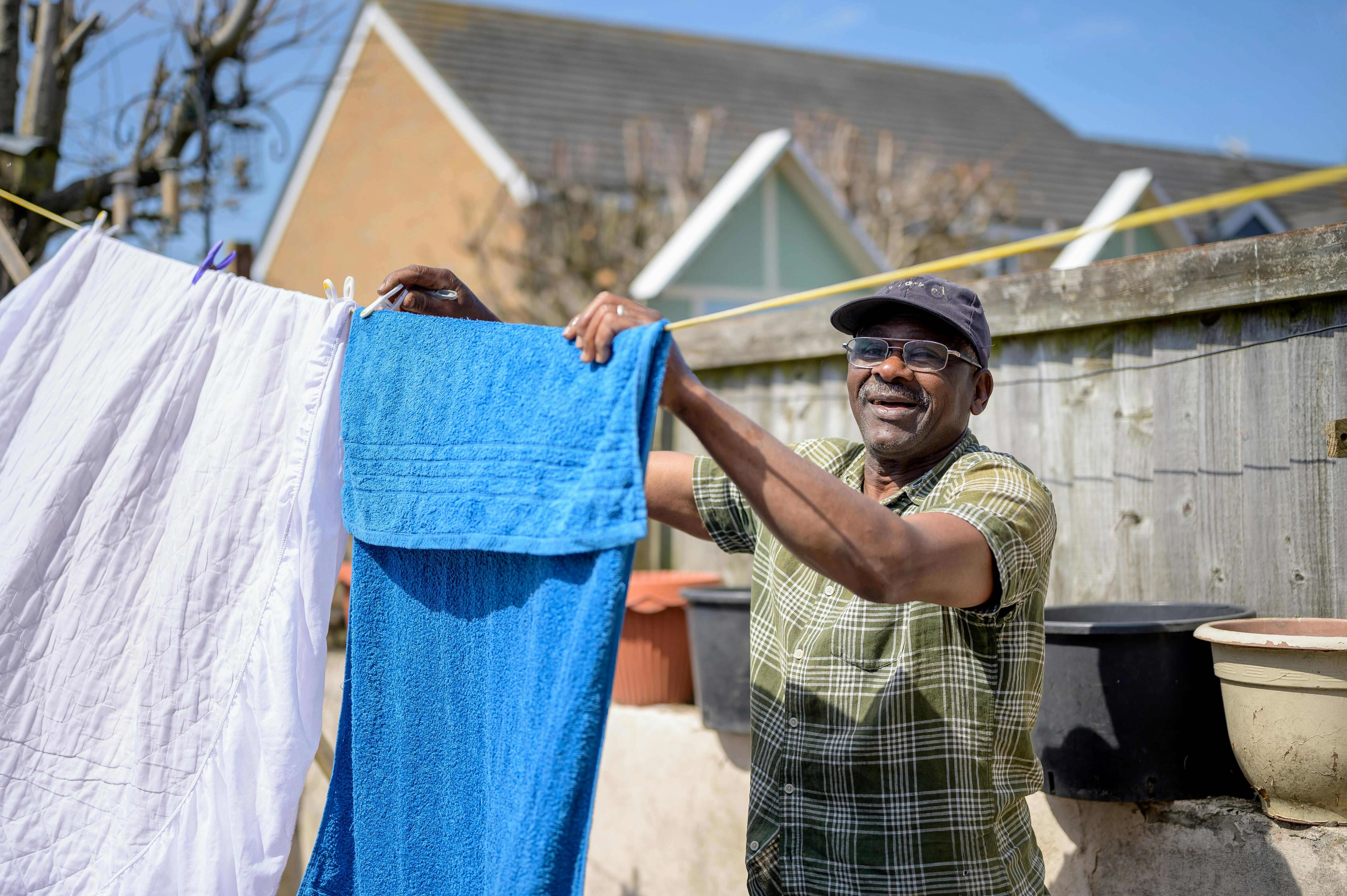Joyful Laundry Day Scene