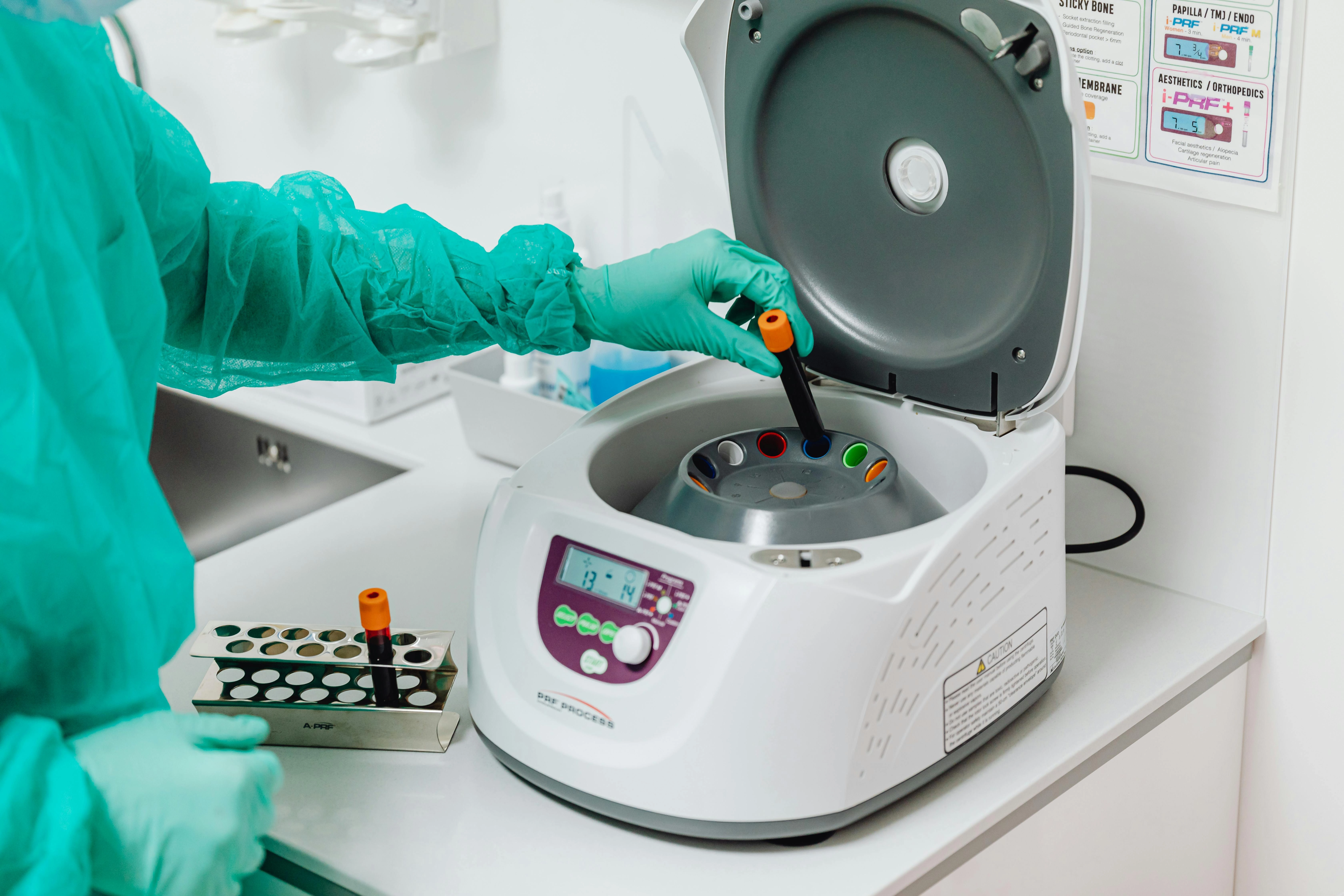 Laboratory Centrifuge in Use