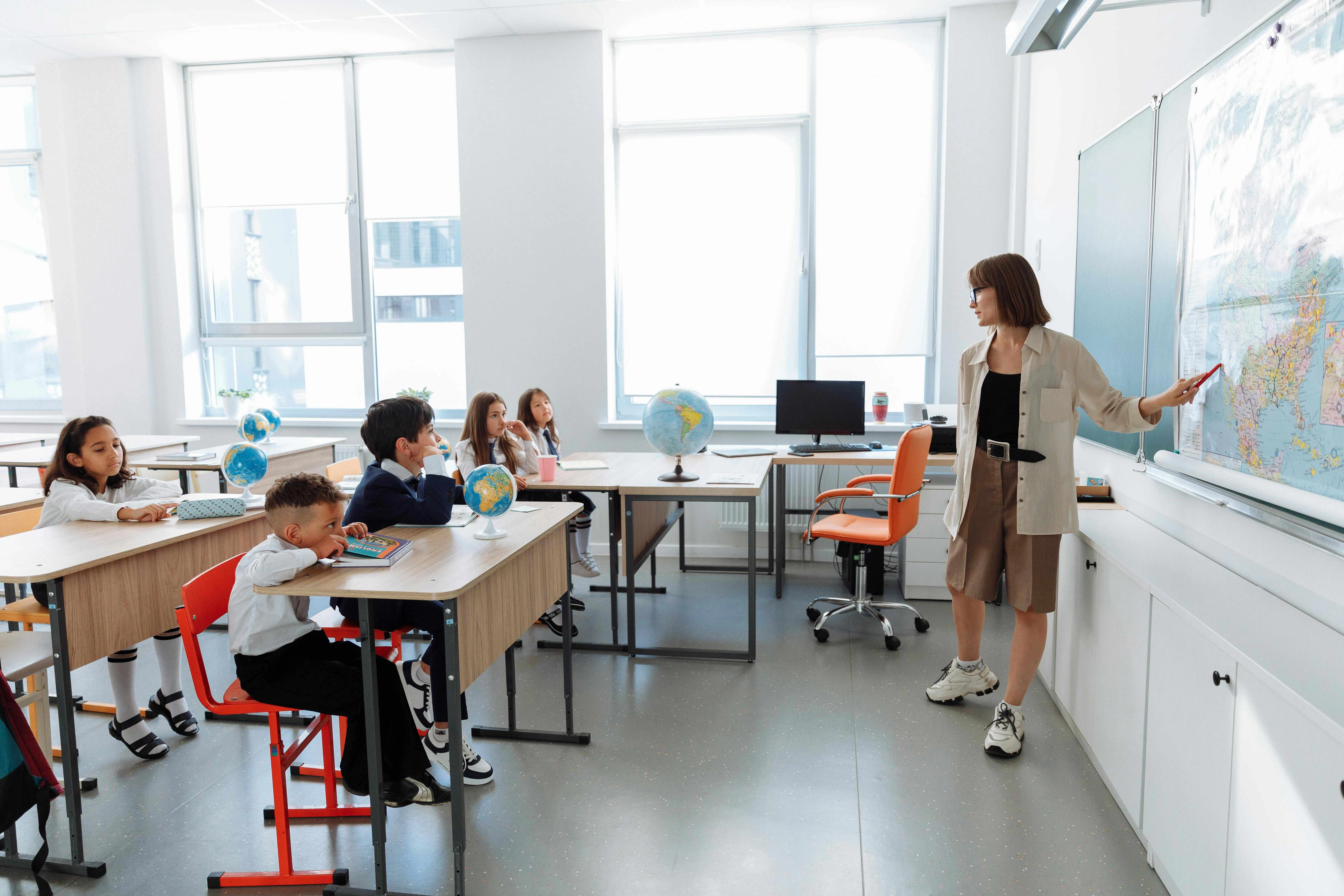 Modern Classroom Geography Lesson