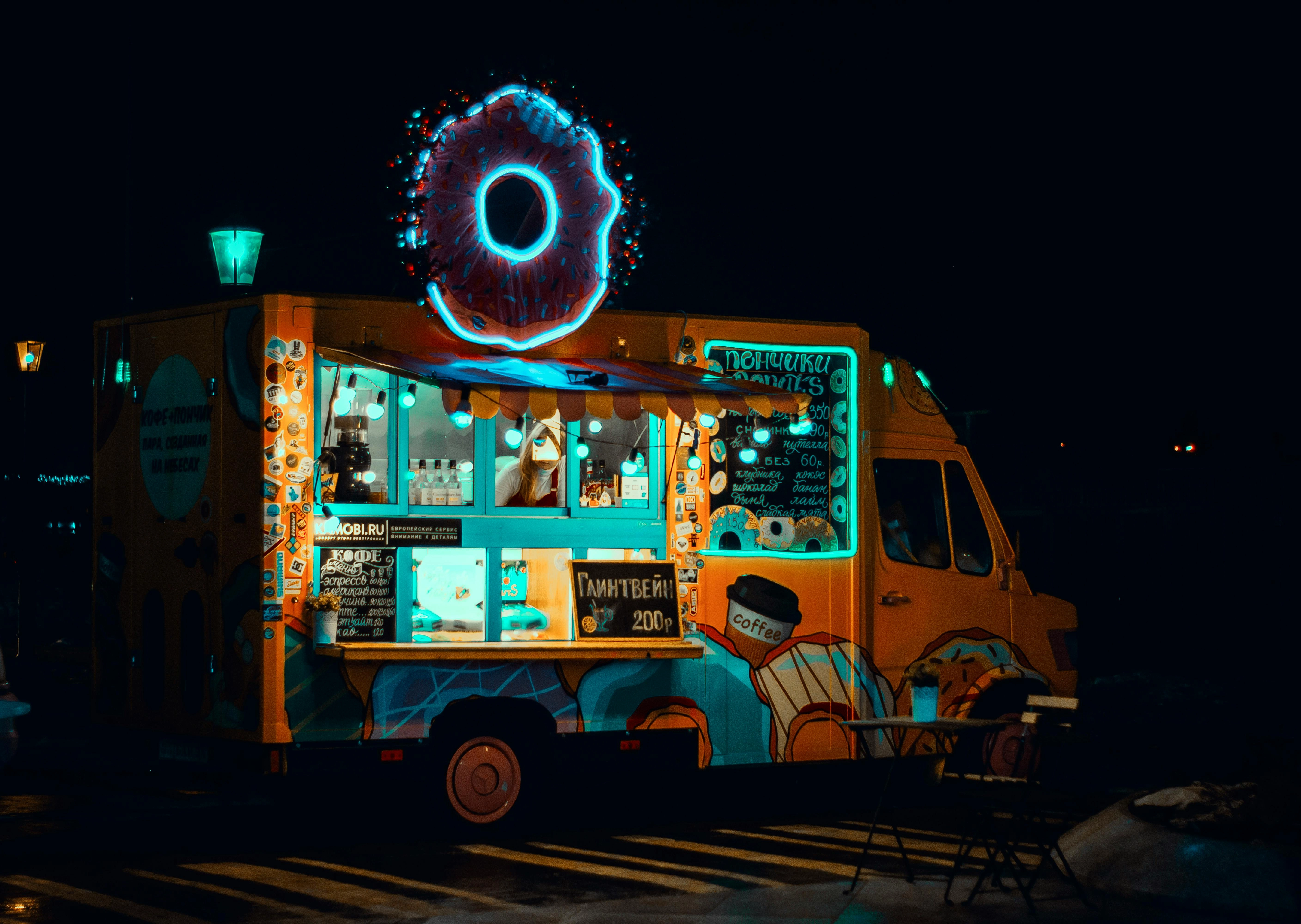 Neon Donut Food Truck