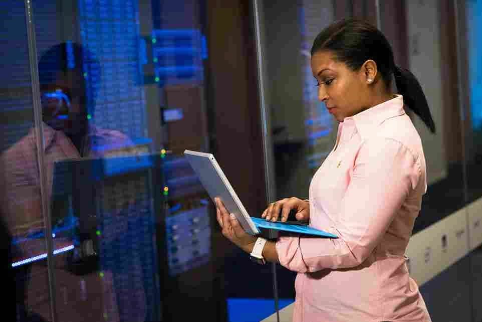 Tech Professional Working Late