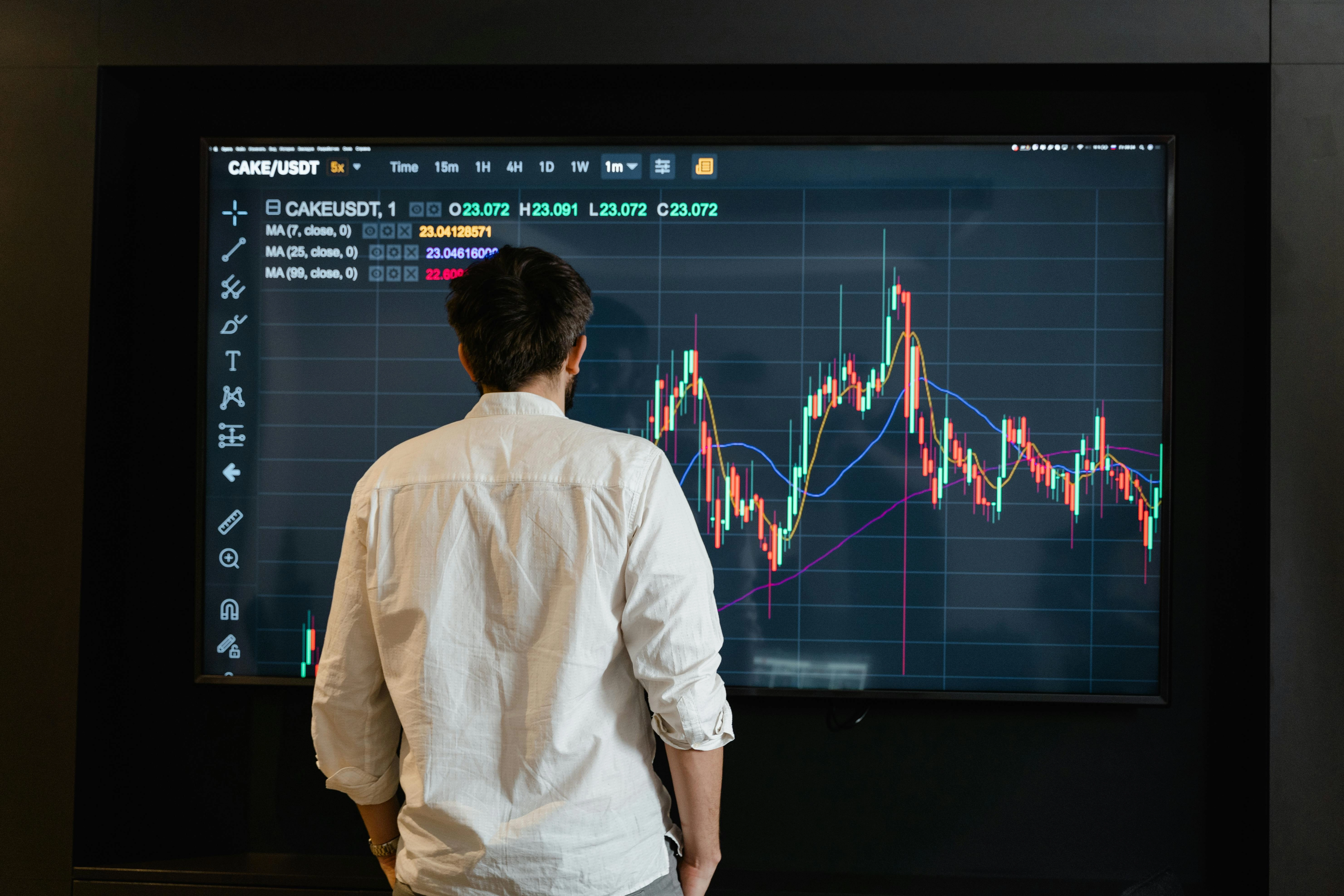 Trader analyzing market data Trader analyzing market data