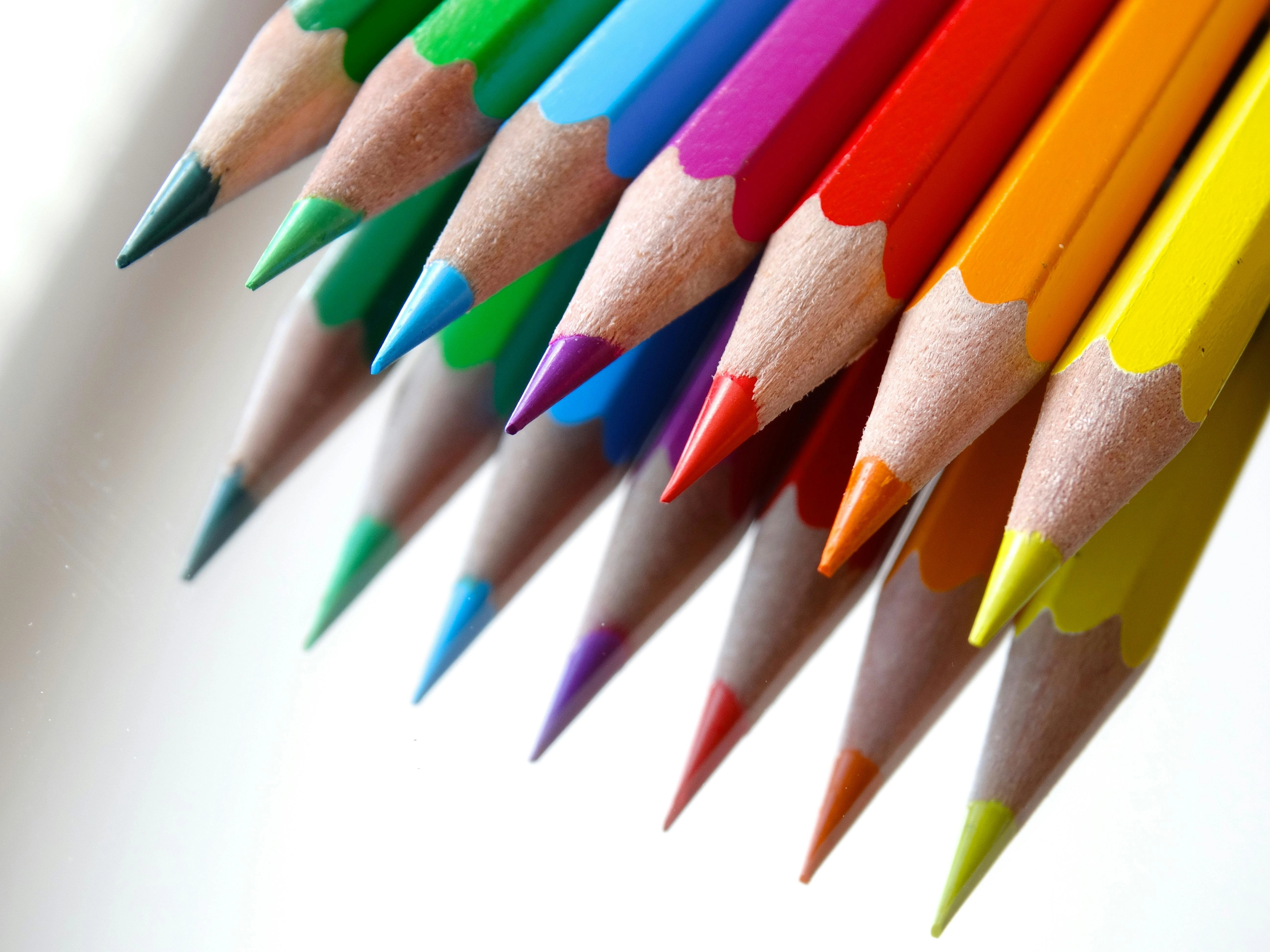 Vibrant Colored Pencils Array