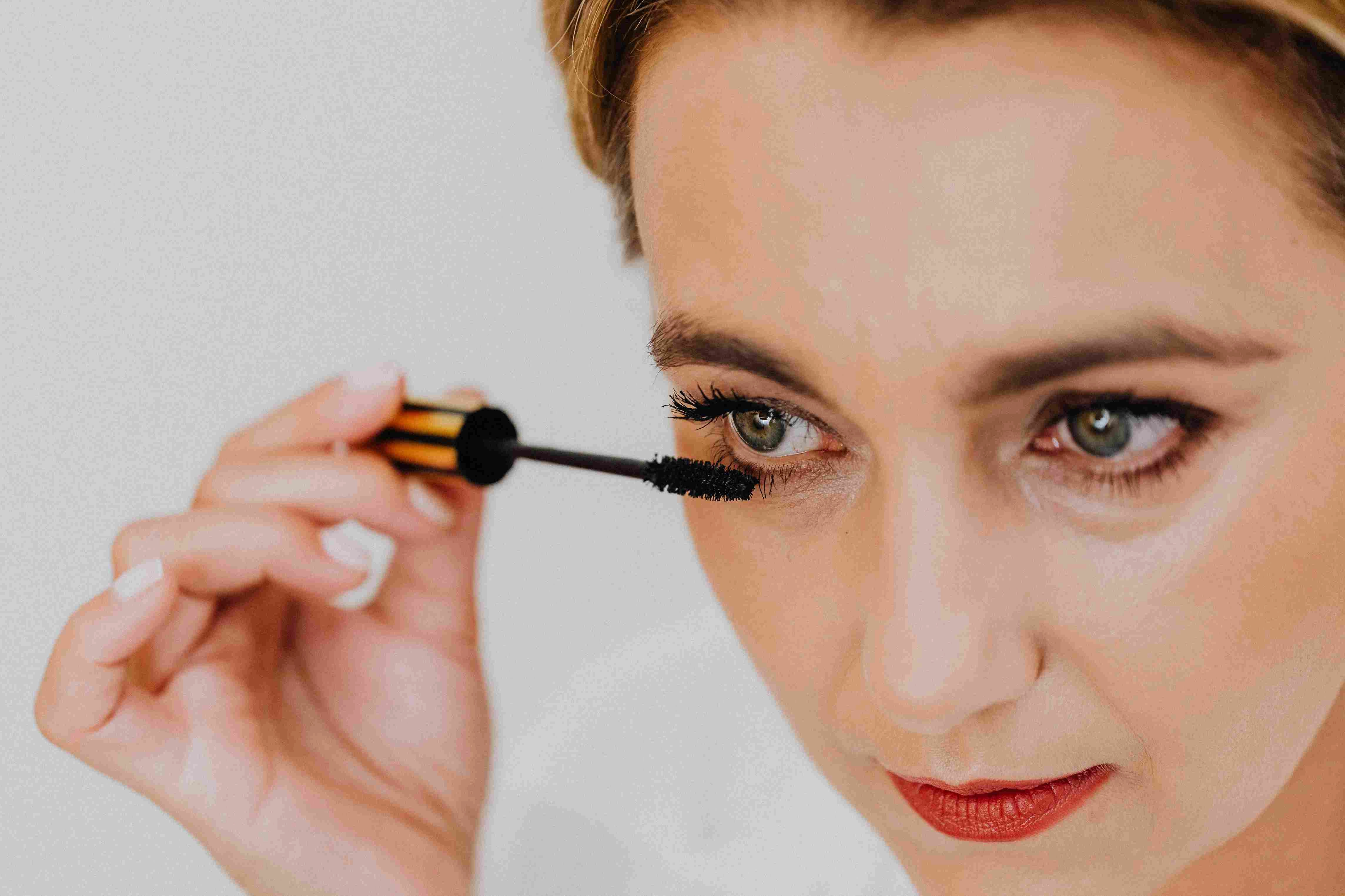 Applying Mascara Close-Up