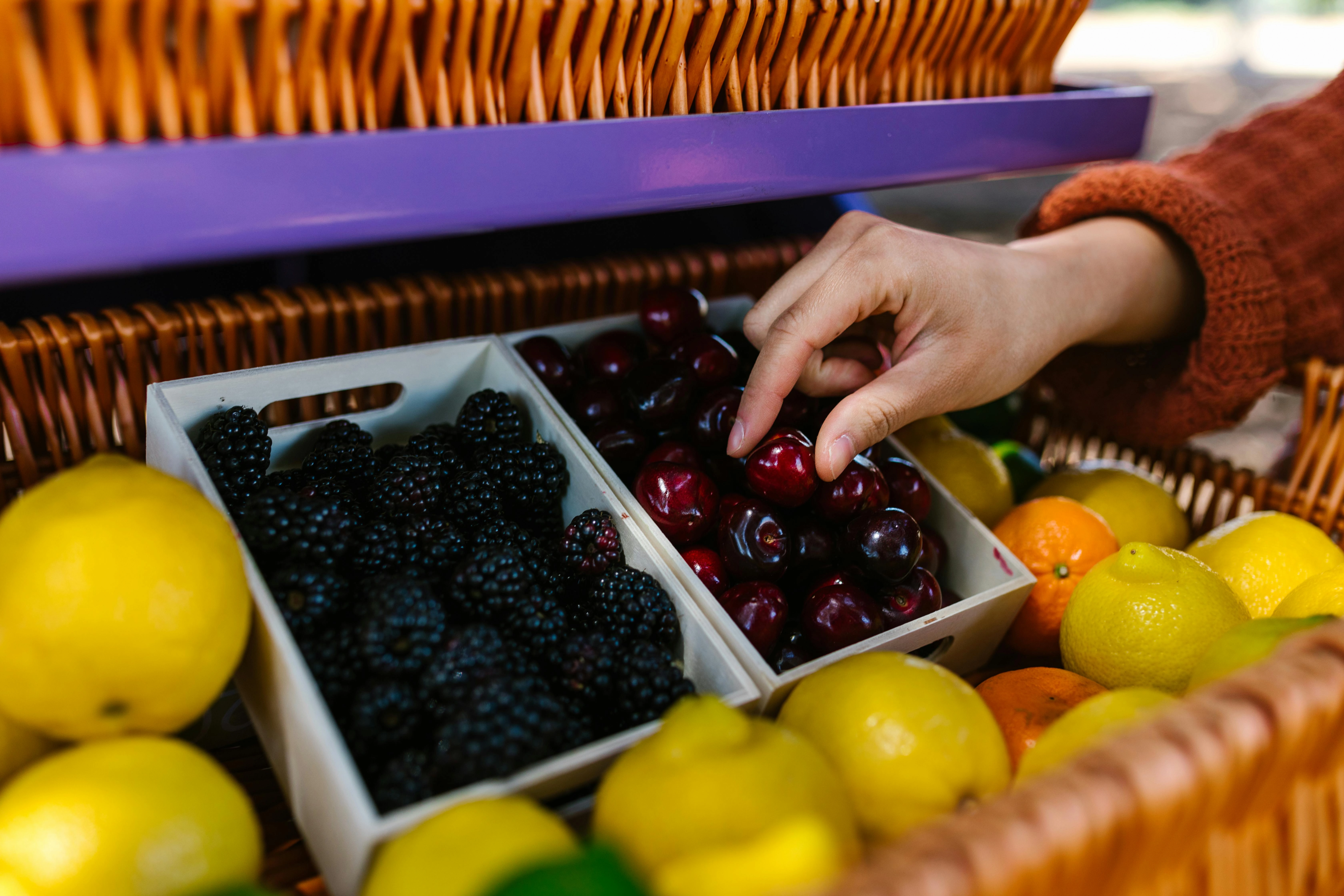 Colorful Fresh Fruit Selection
