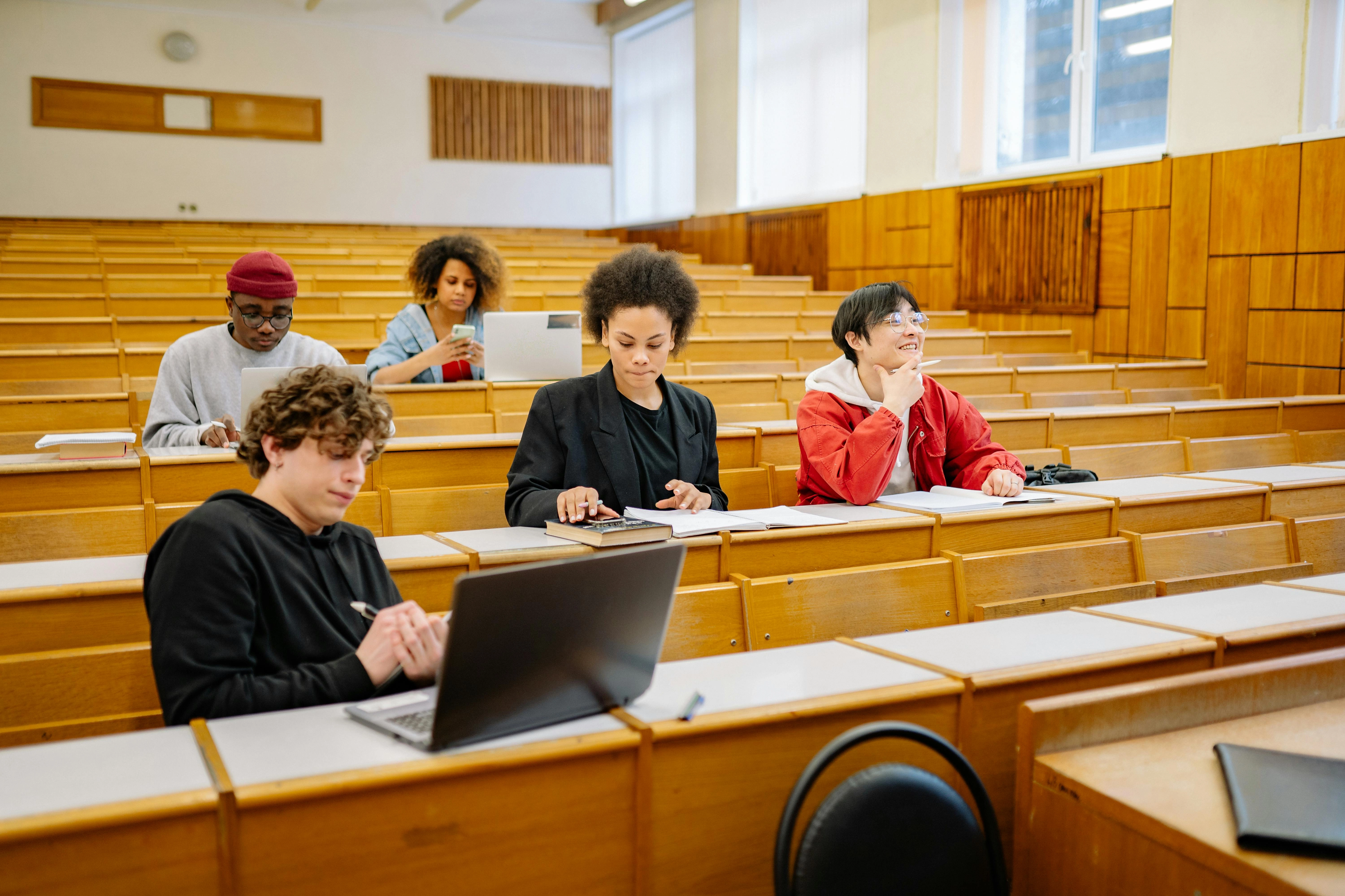 Diverse Students in Lecture Hall Diverse Students in Lecture Hall
