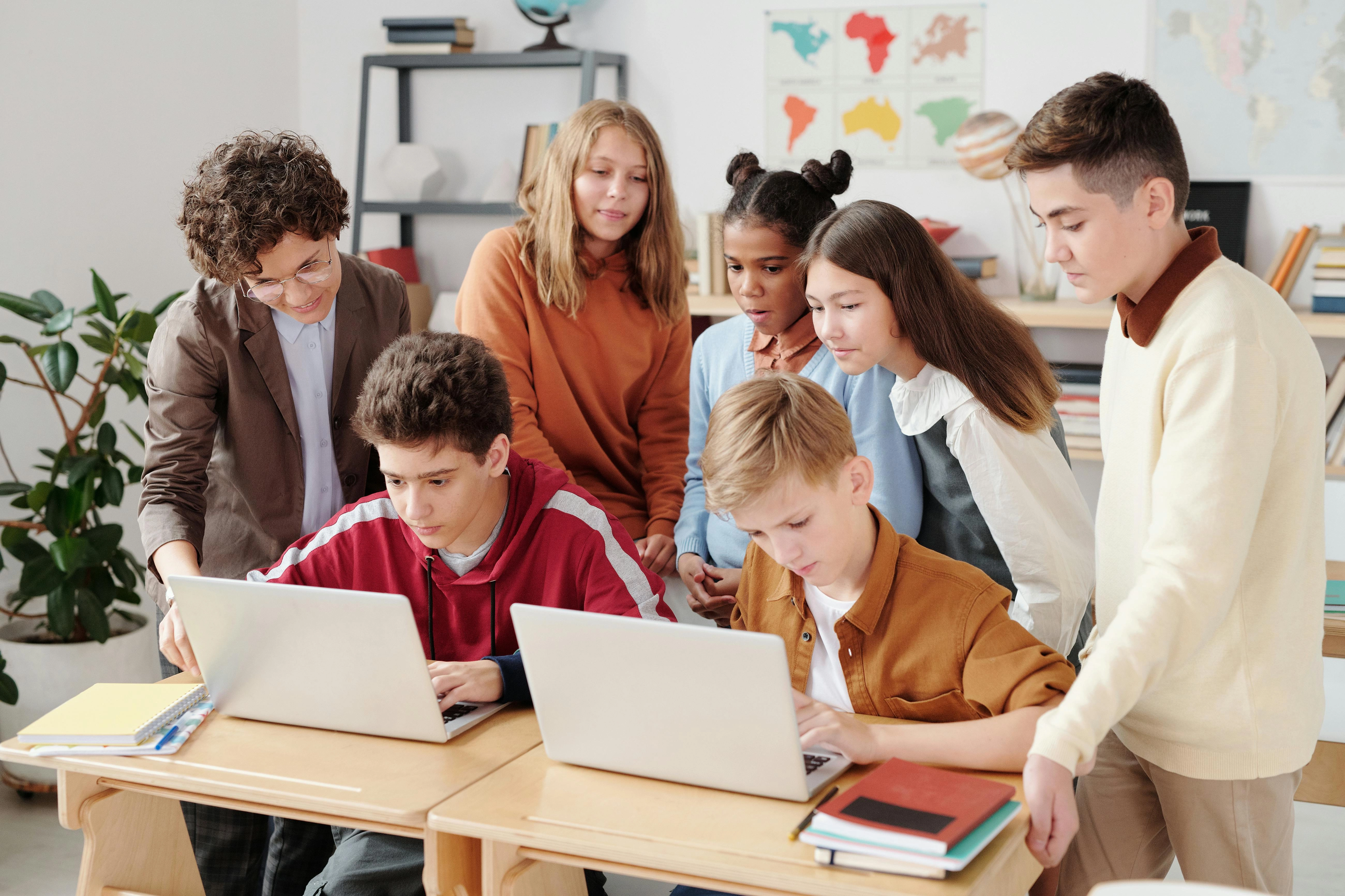 Diverse Students Using Laptops Diverse Students Using Laptops