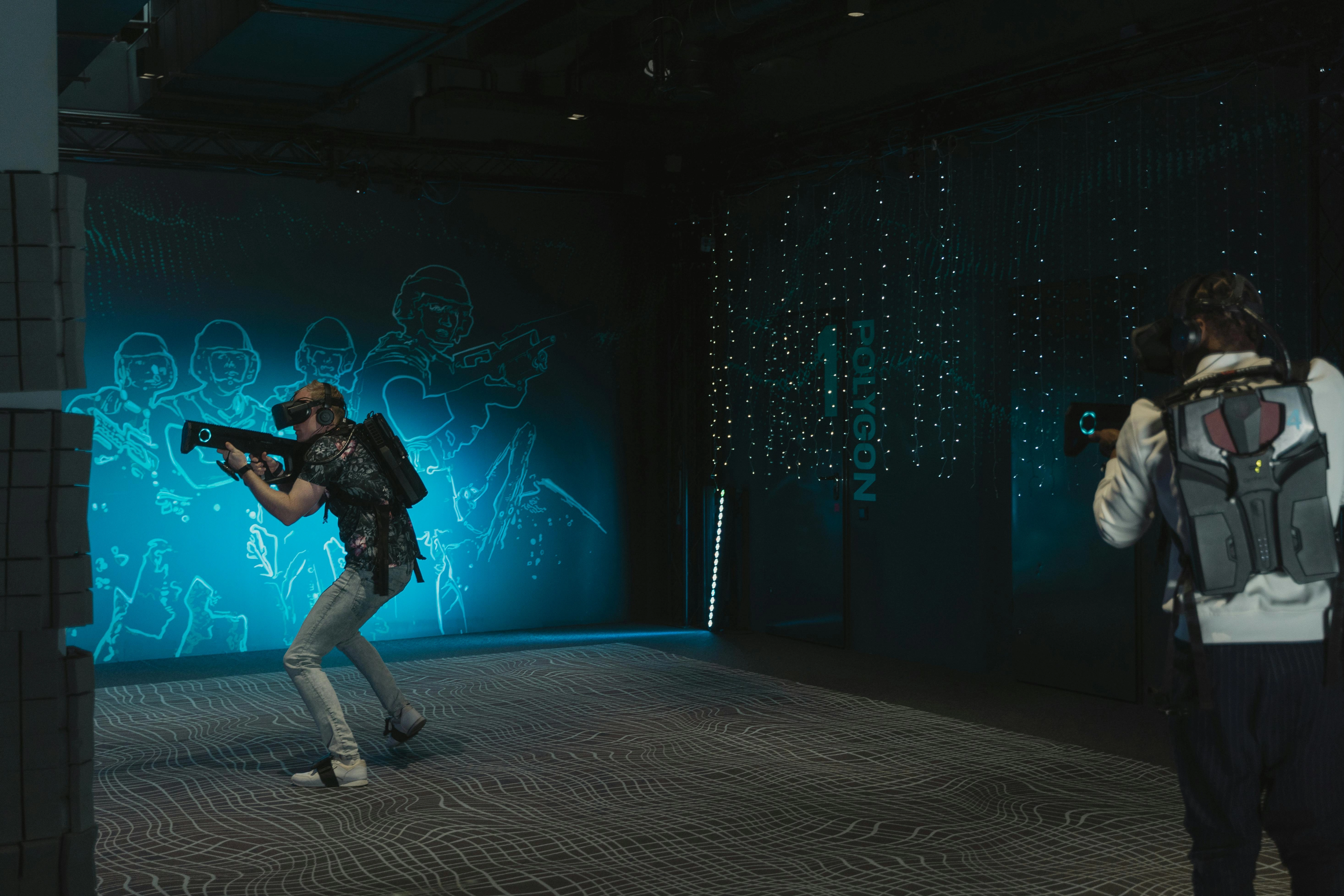 Futuristic VR Combat Simulation