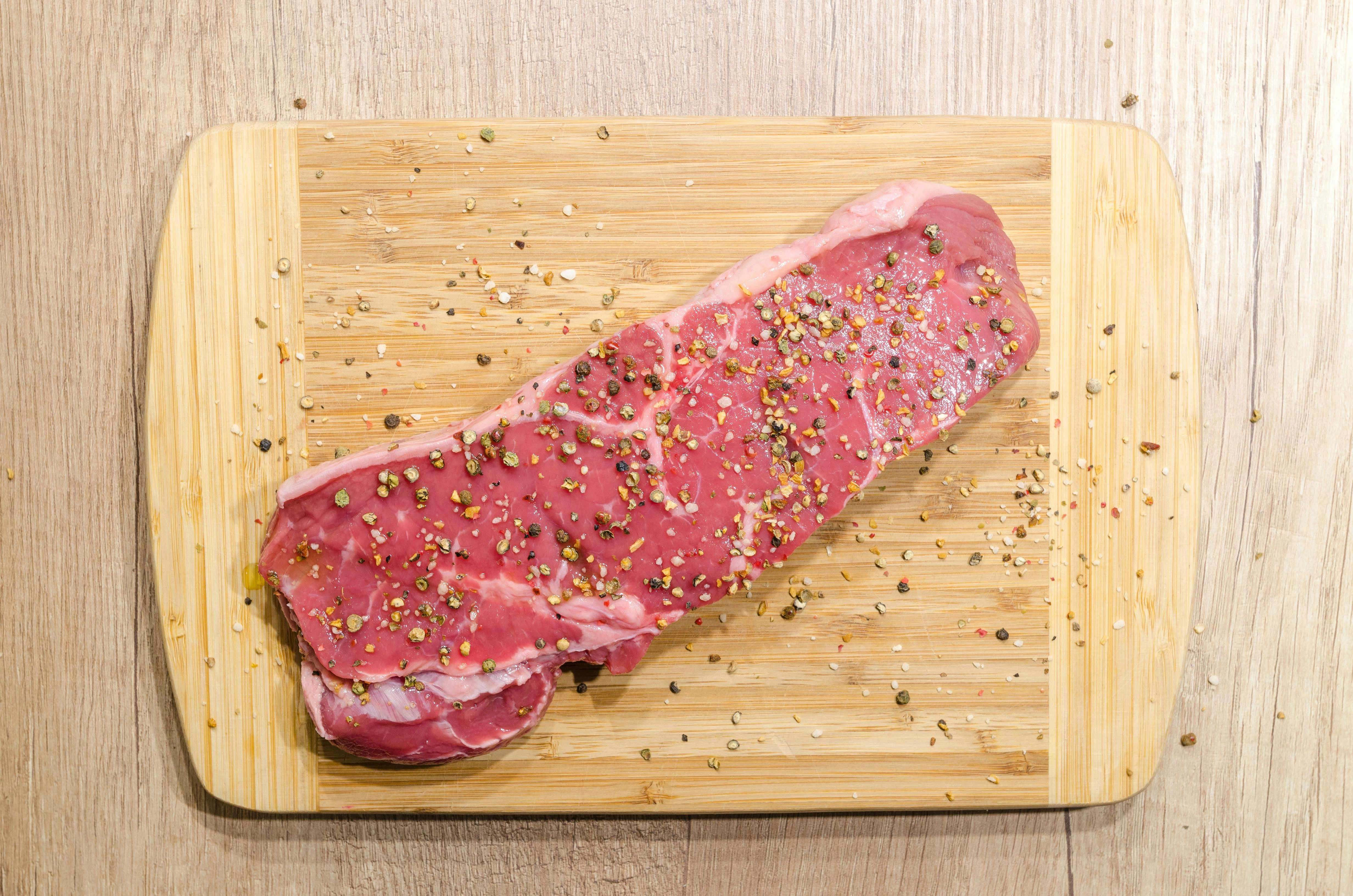 Seasoned Raw Steak