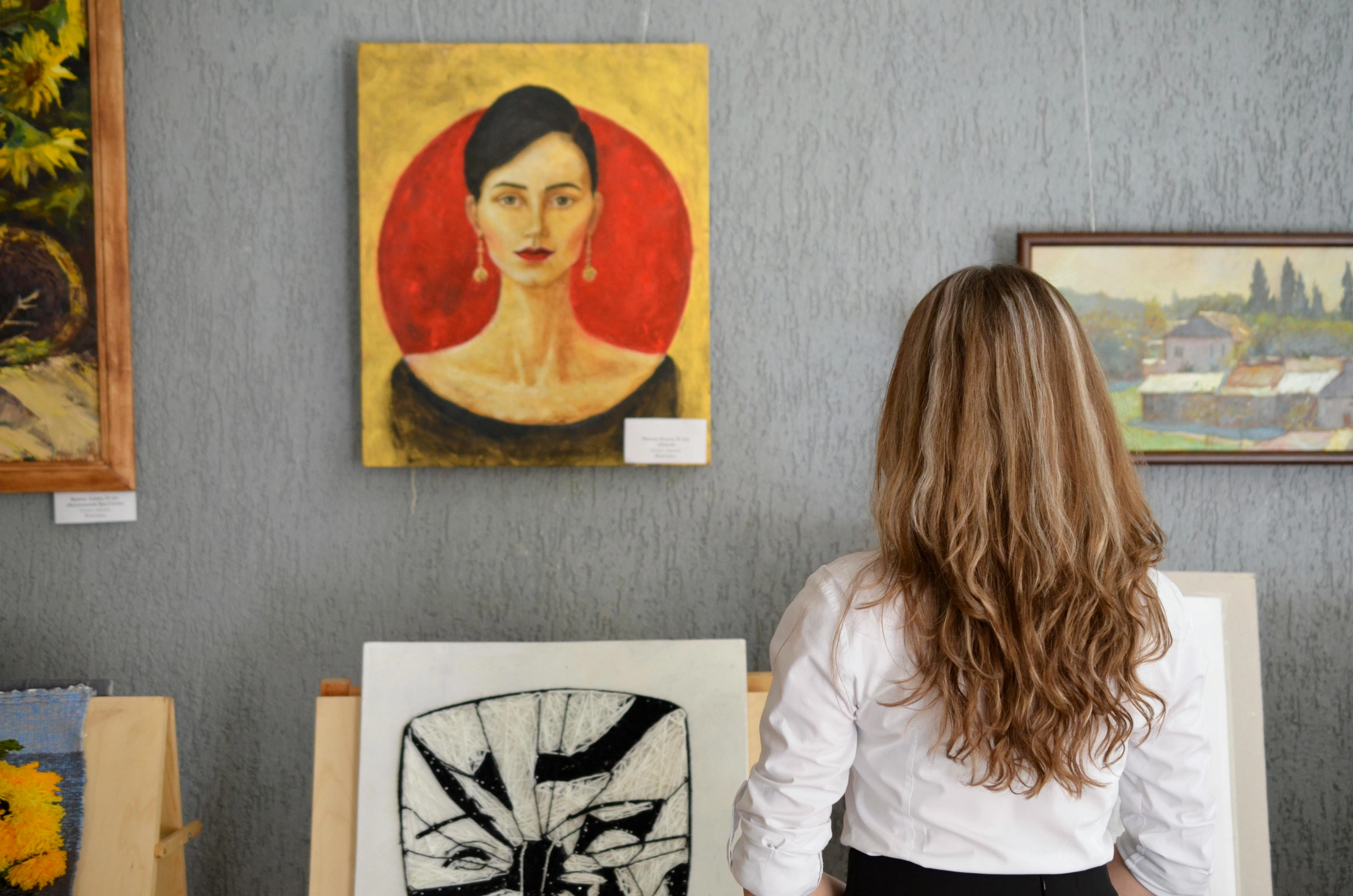 Art Gallery Visitor Contemplation