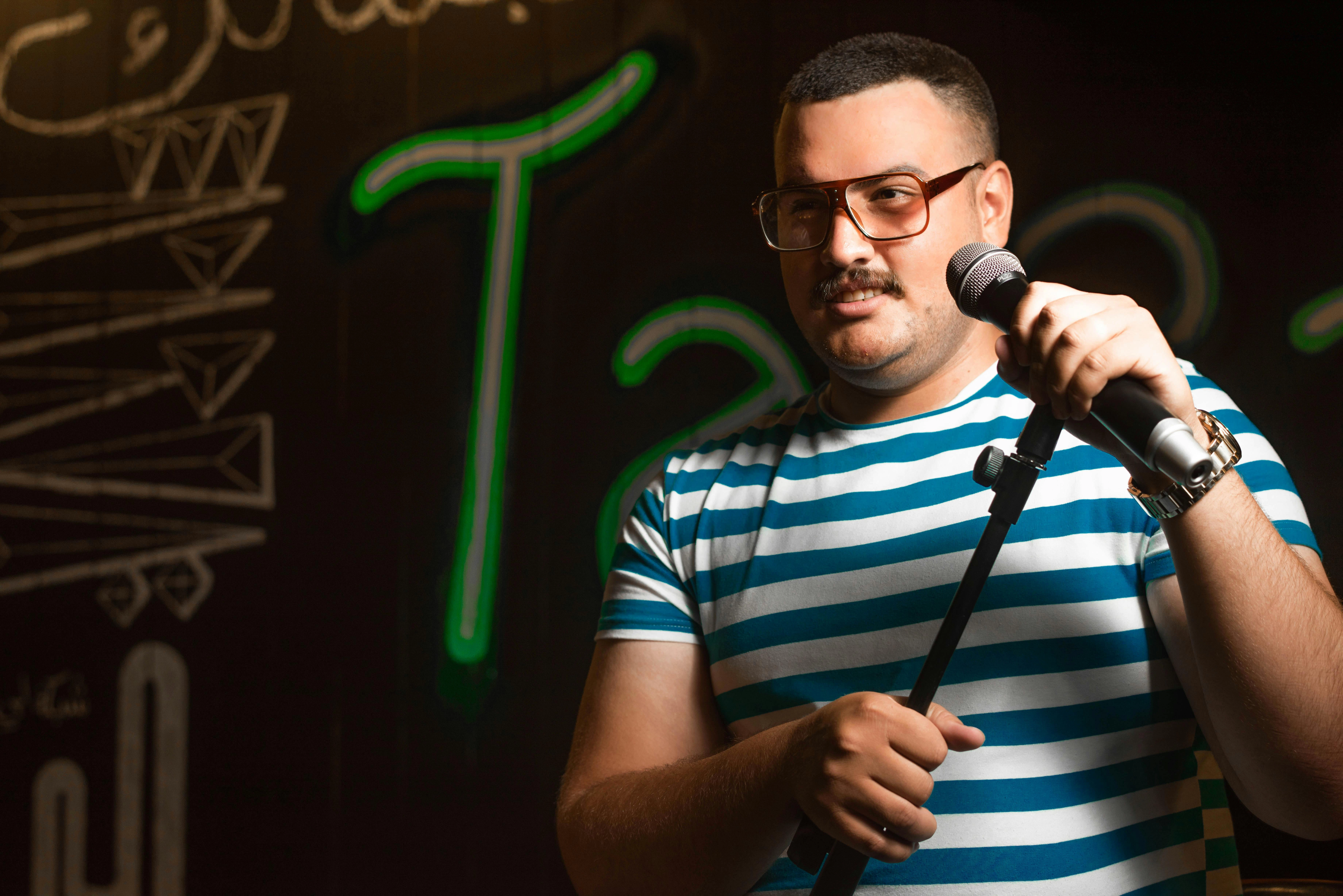 Comedian Performing at Nightclub Comedian Performing at Nightclub