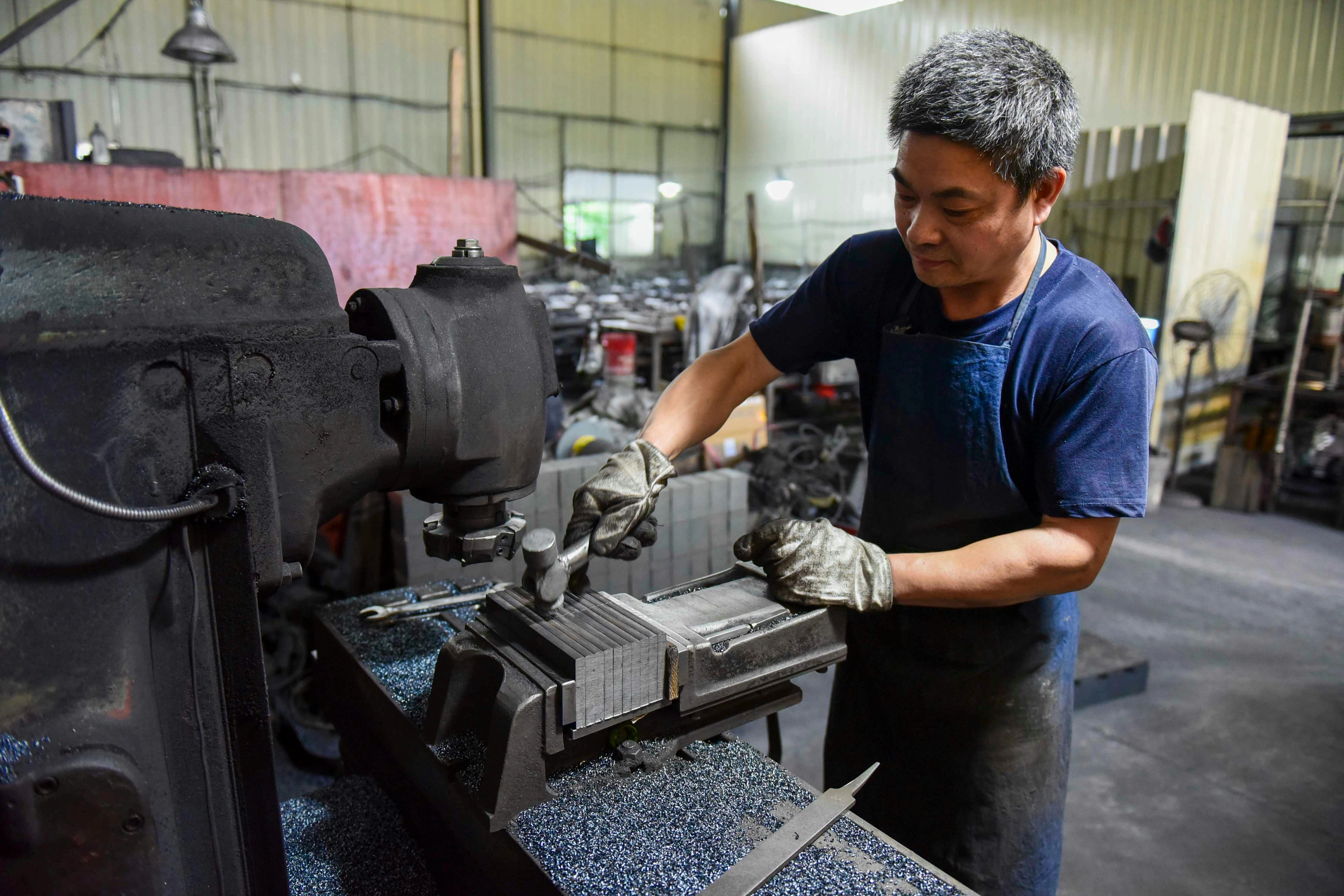 Industrial Worker Operating Machine Industrial Worker Operating Machine