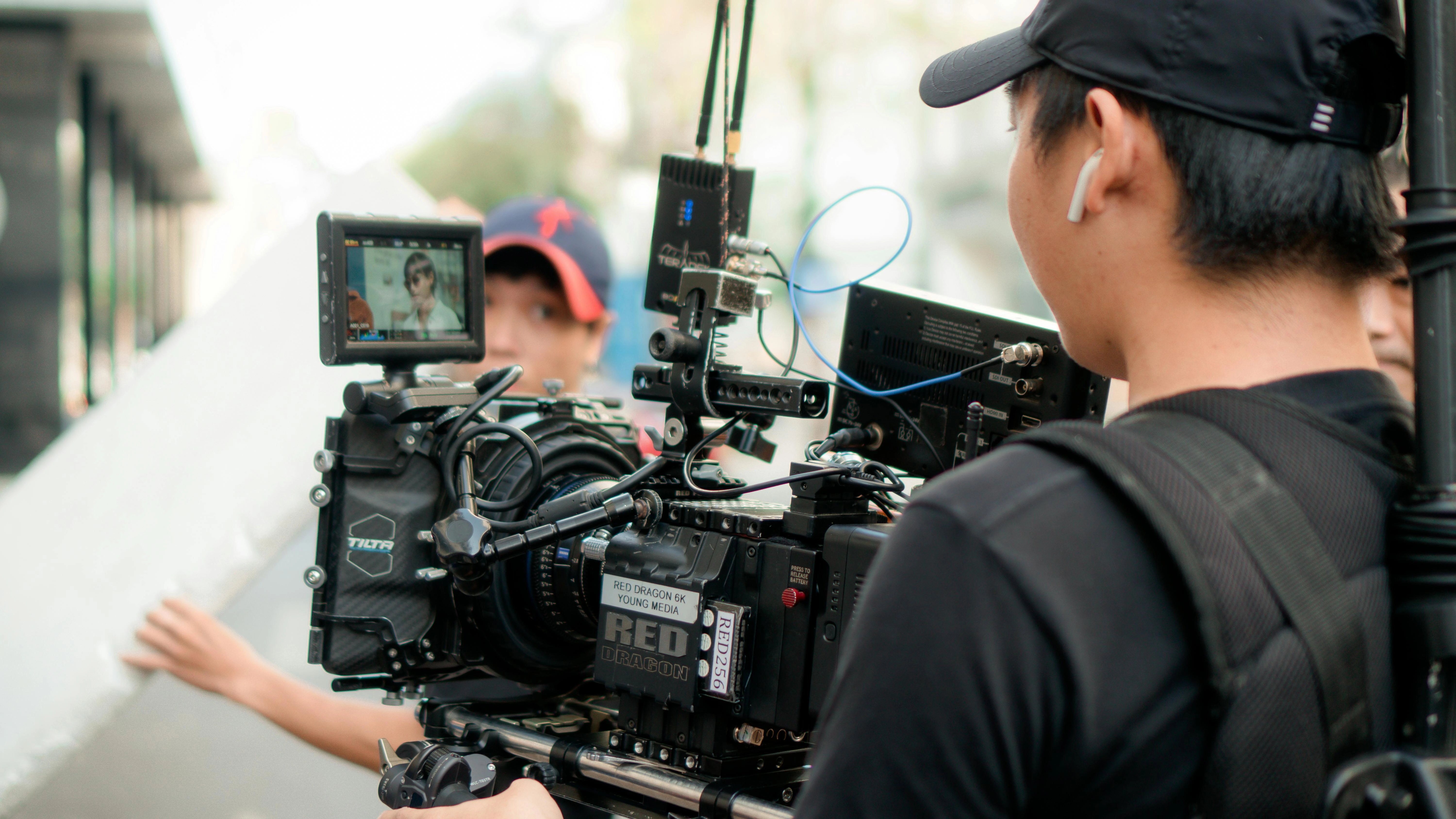 Professional film camera setup Professional film camera setup