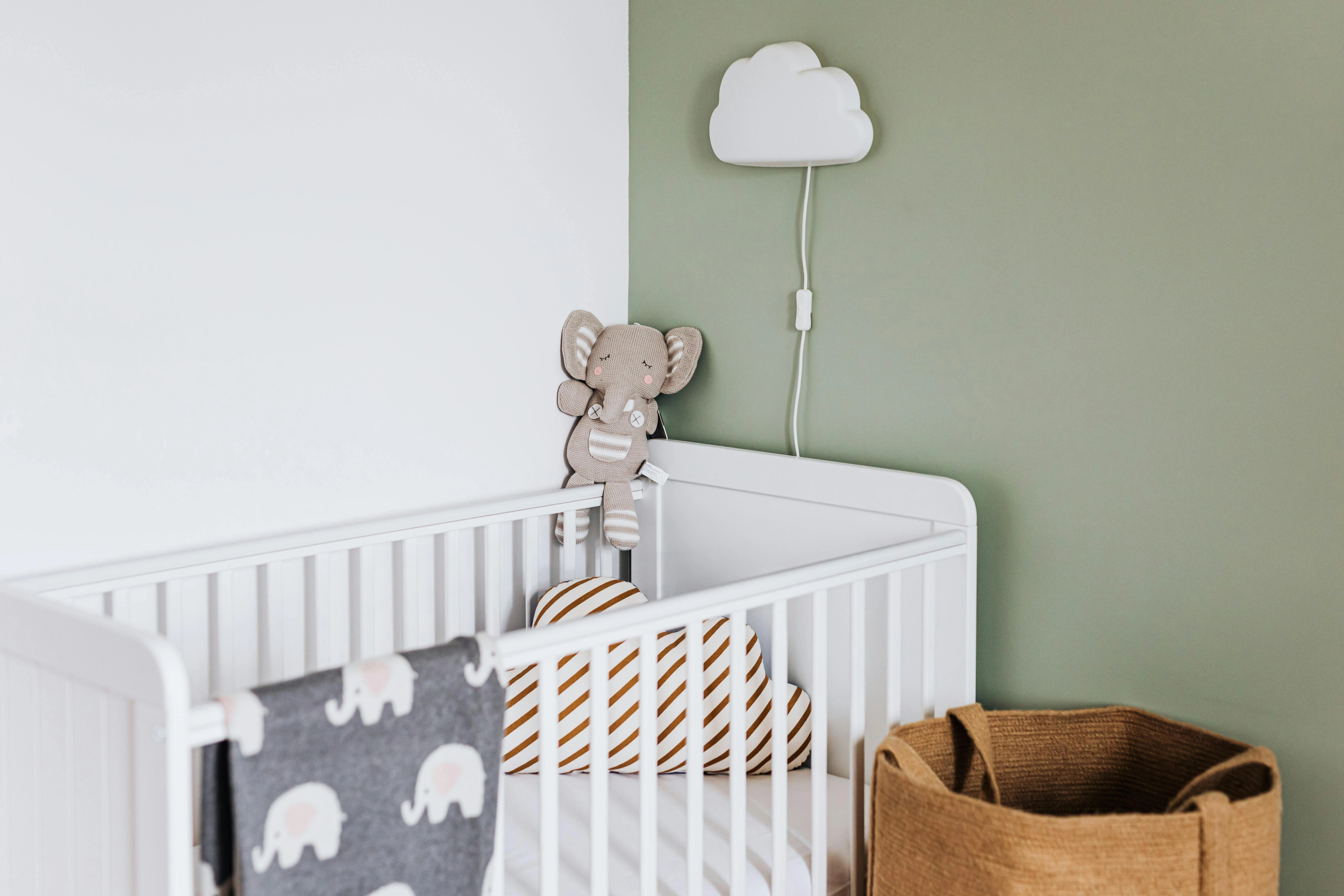 Cozy Elephant Nursery Corner