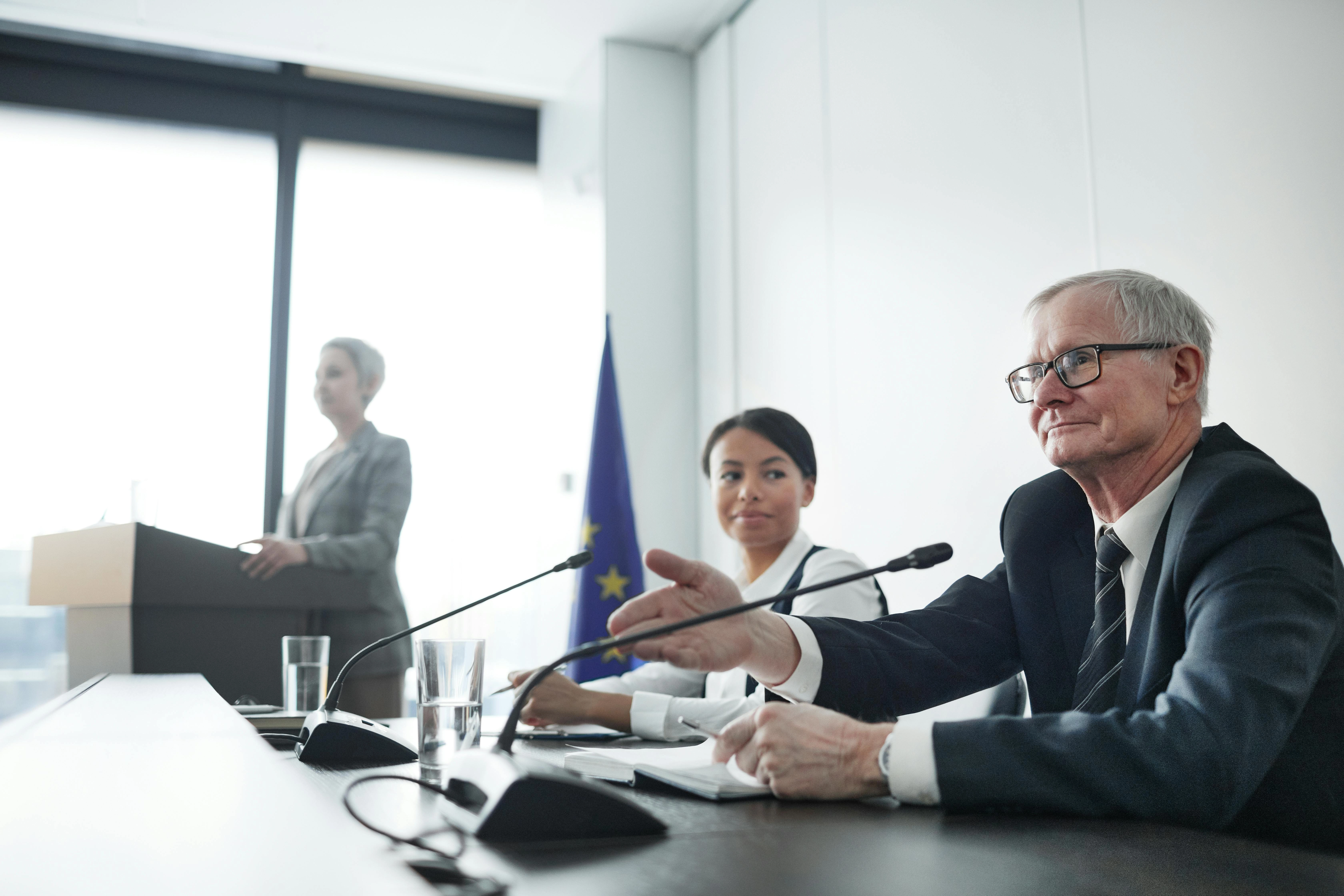 European political press conference