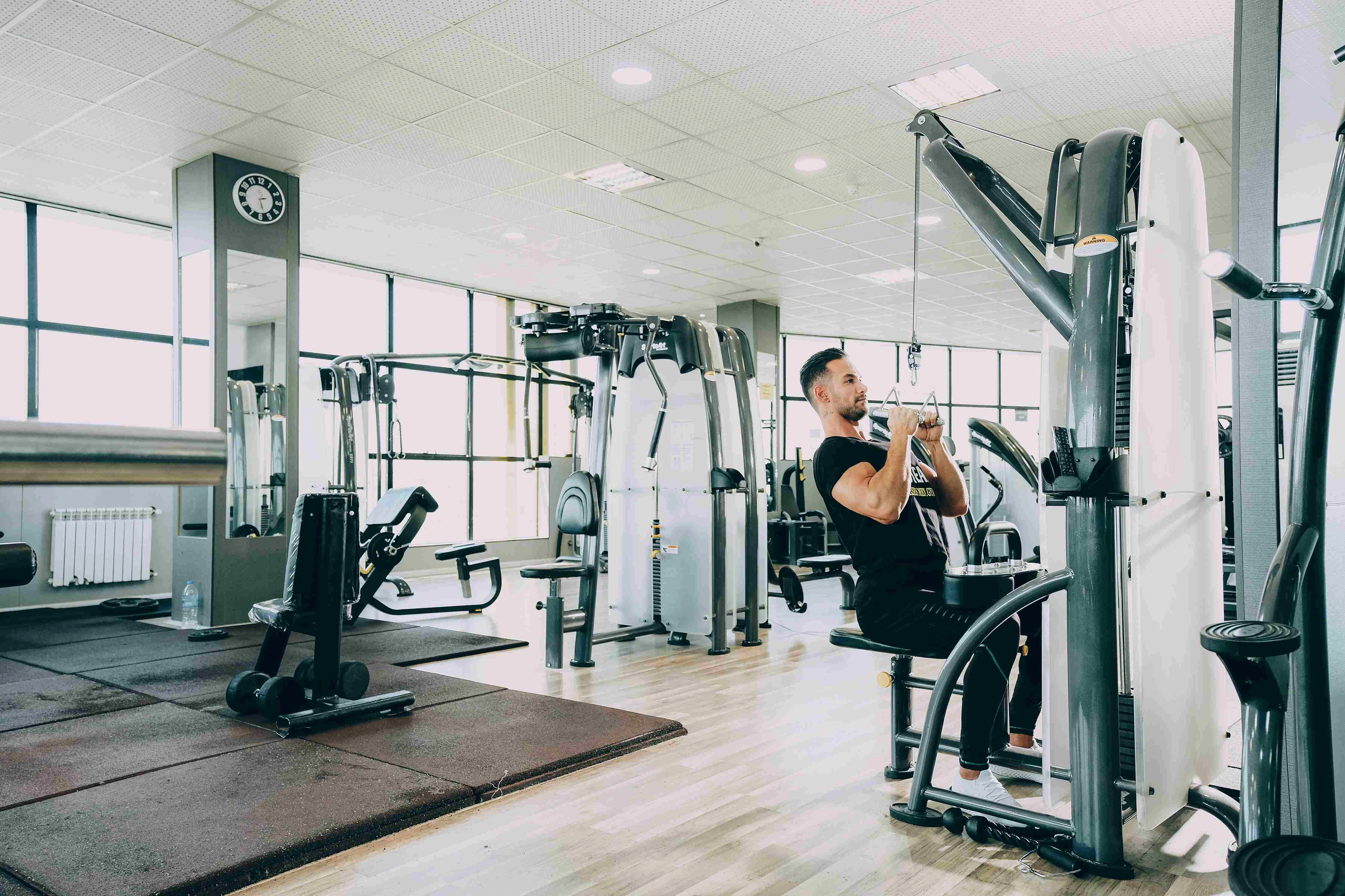 Modern Gym Workout Scene Modern Gym Workout Scene