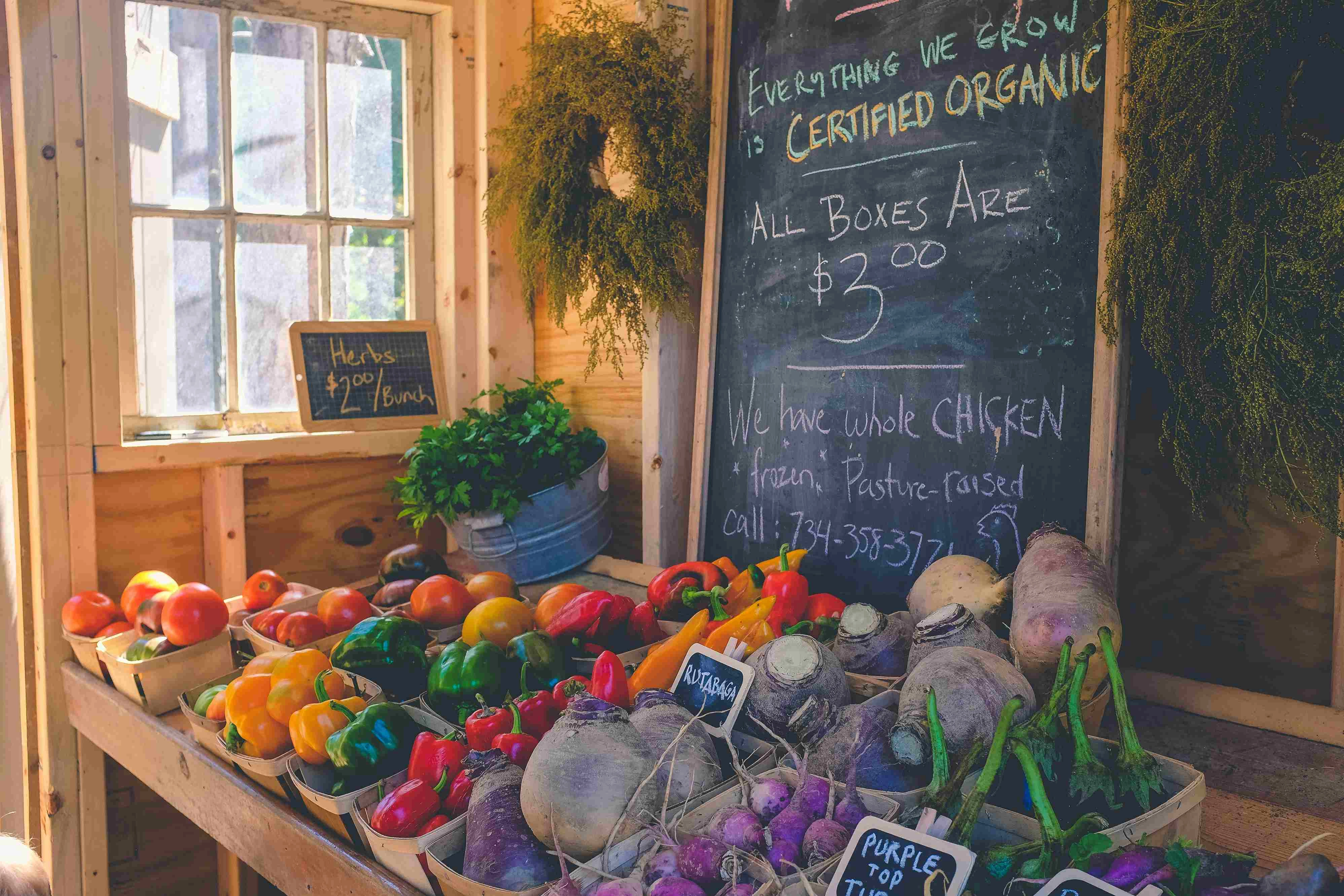 Organic Farm Stand Display