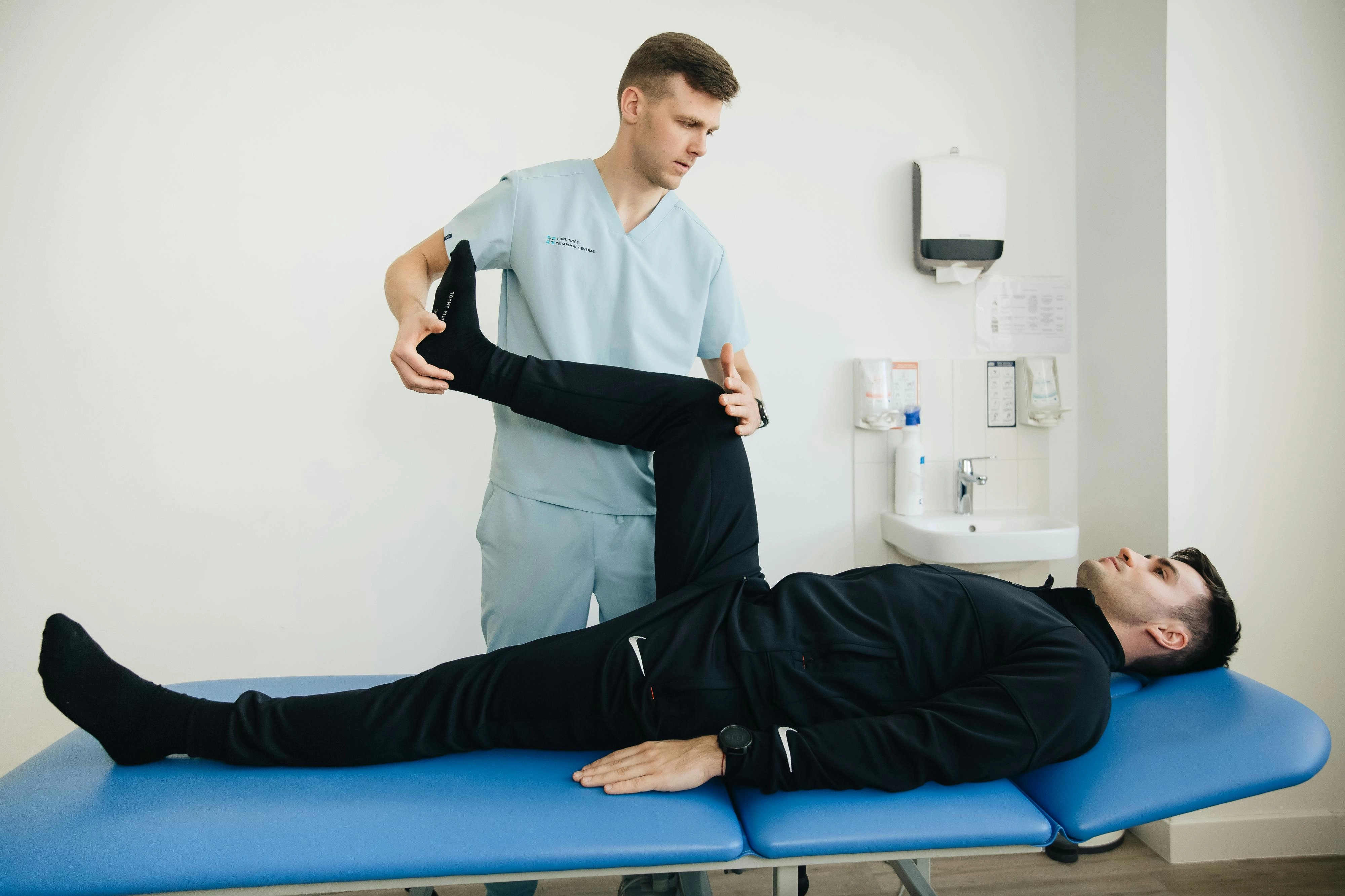 Physical therapy session