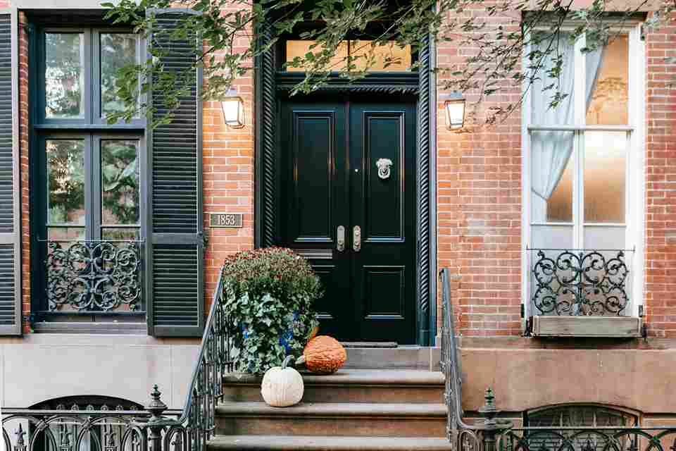 Charming Brick Townhouse Entrance