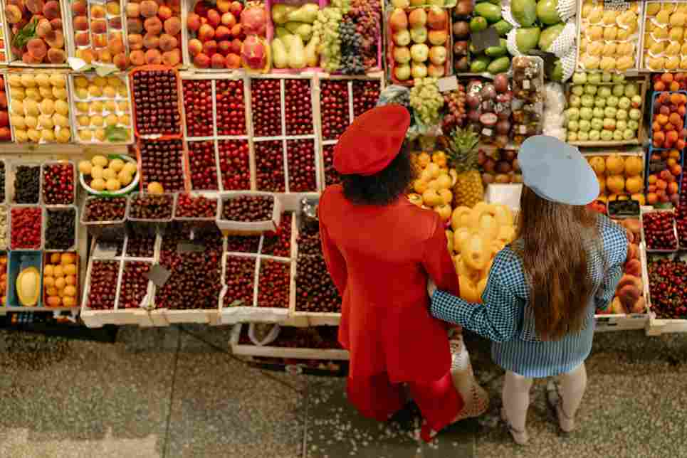 Colorful Fruit Market Stall Colorful Fruit Market Stall