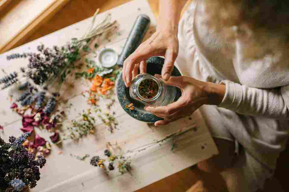 Herbal Medicine Preparation Scene Herbal Medicine Preparation Scene