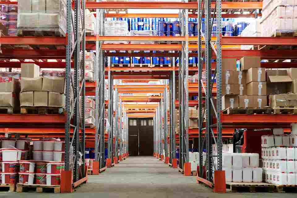 Industrial Warehouse Storage Aisles