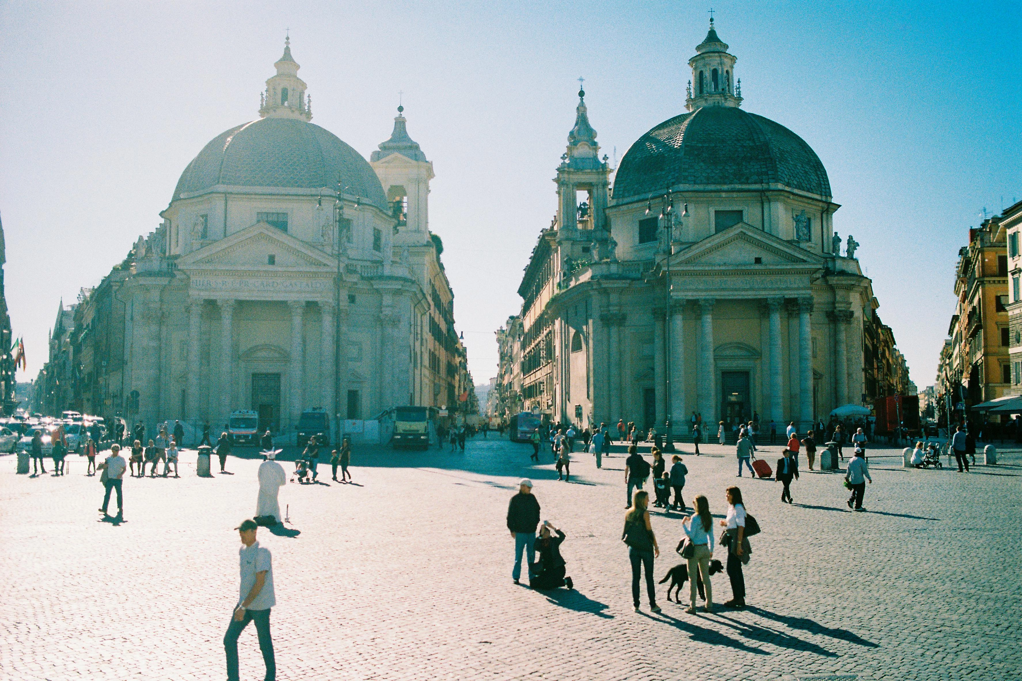 Ornate Roman Churches Square