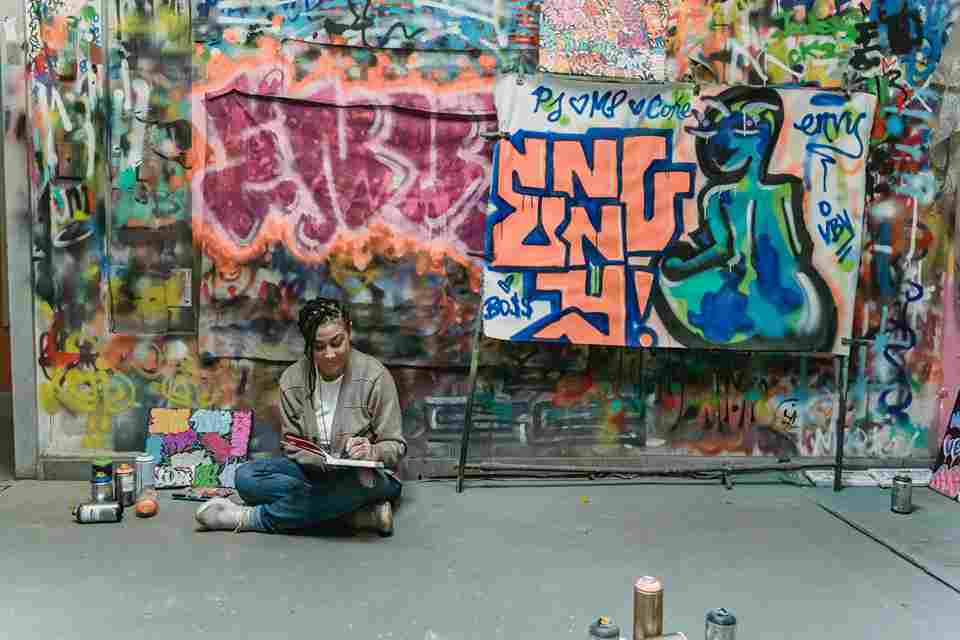 Urban Graffiti Artist at Work