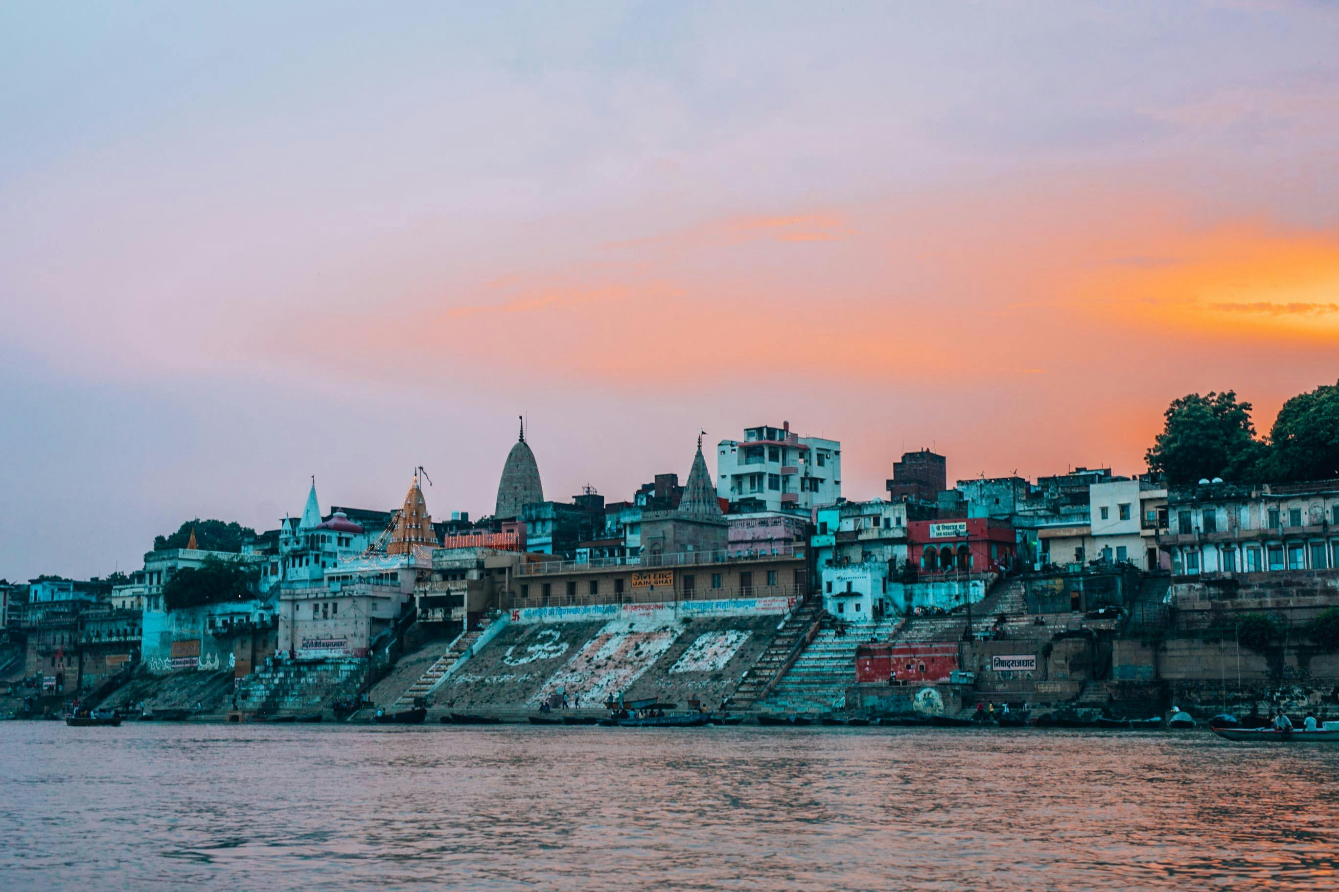 Varanasi Ghats at Sunset Varanasi Ghats at Sunset