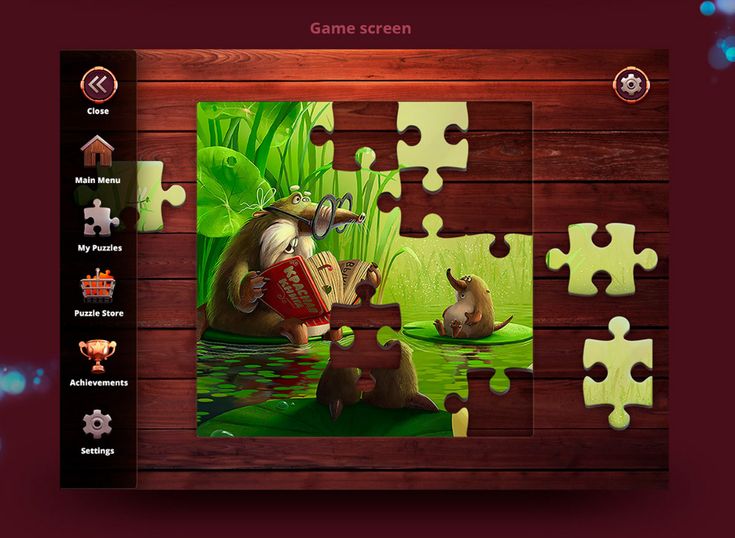 Puzzle game UI Puzzle game UI