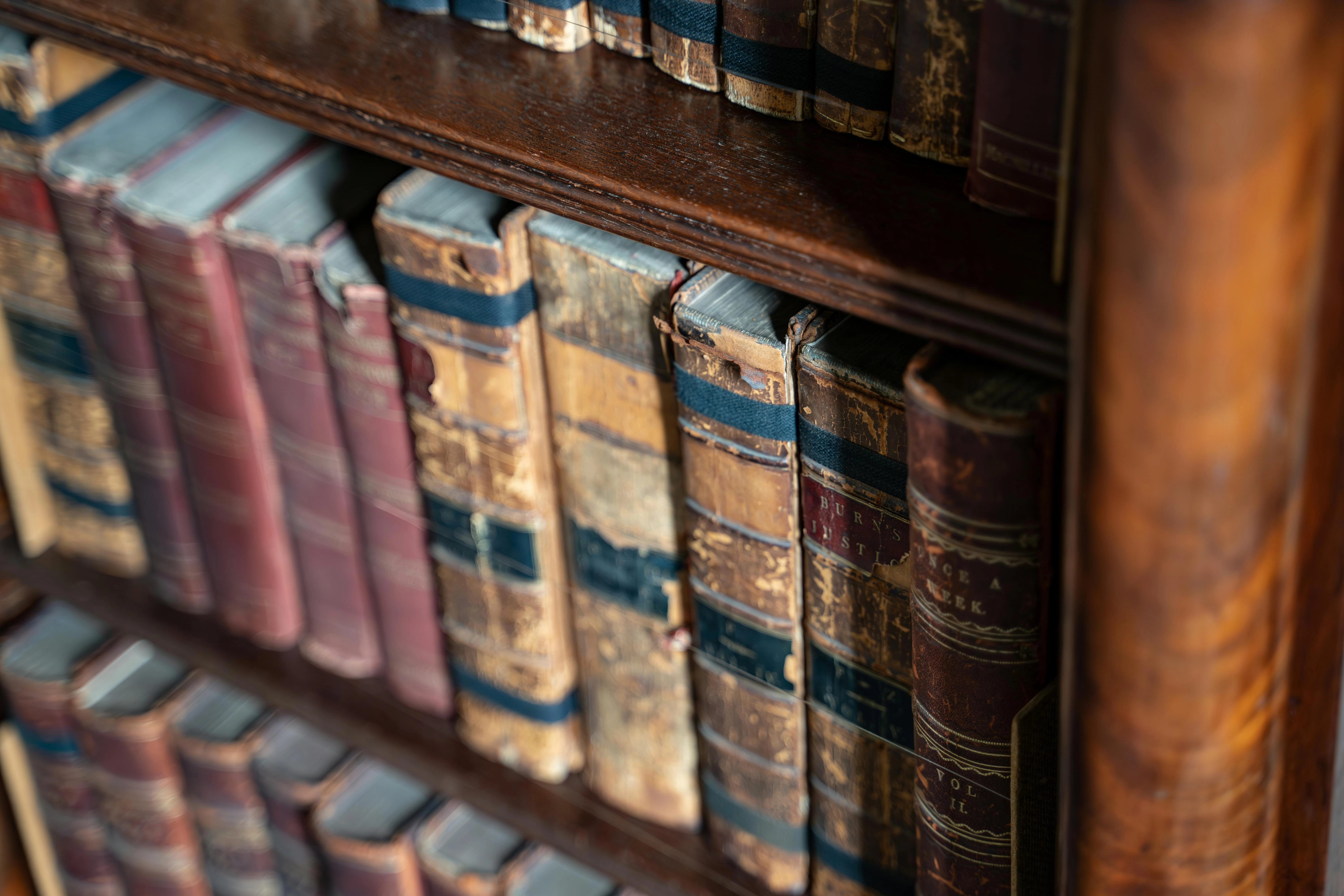 Antique Books on Shelf Antique Books on Shelf