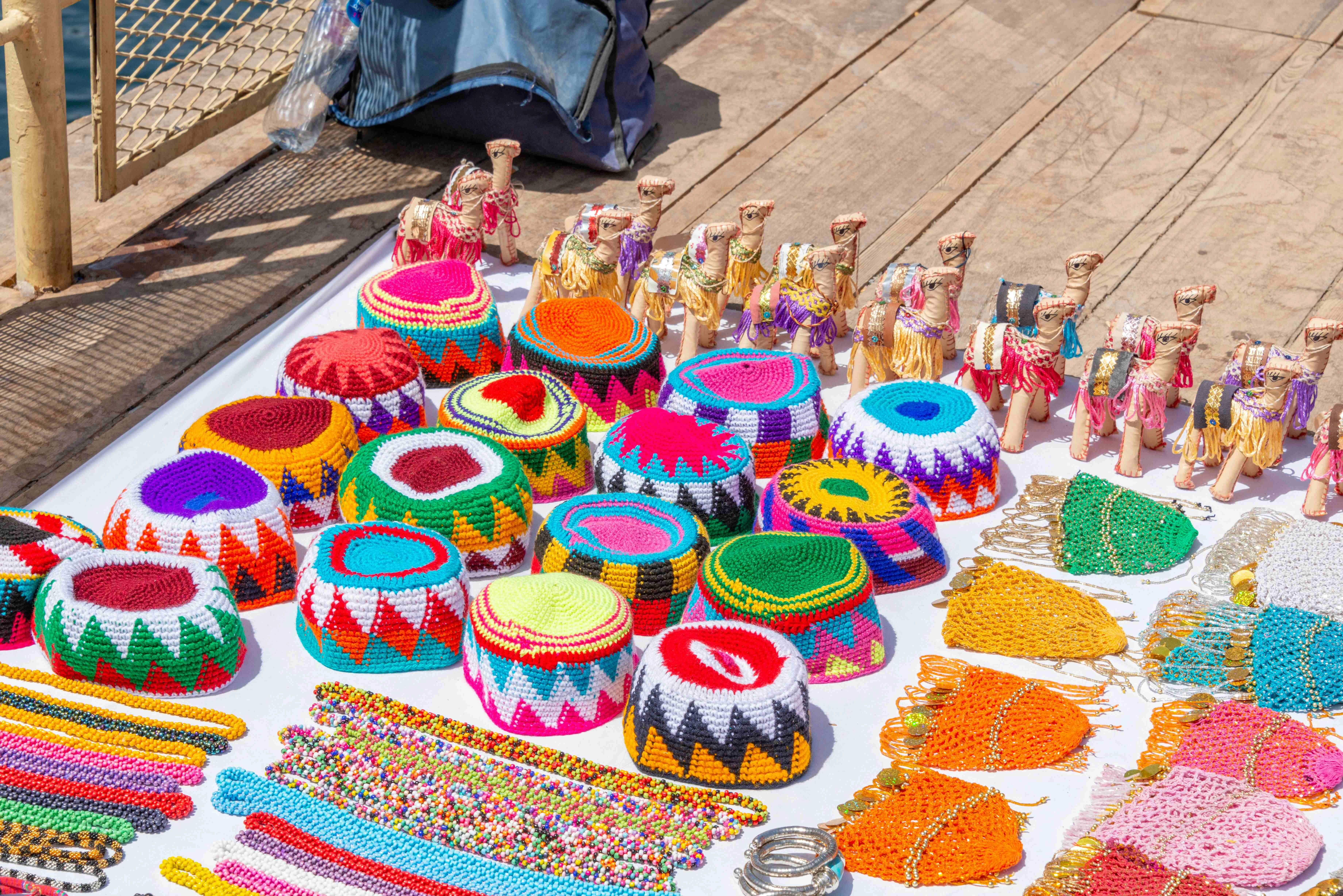 Colorful Mexican Handicraft Display Colorful Mexican Handicraft Display