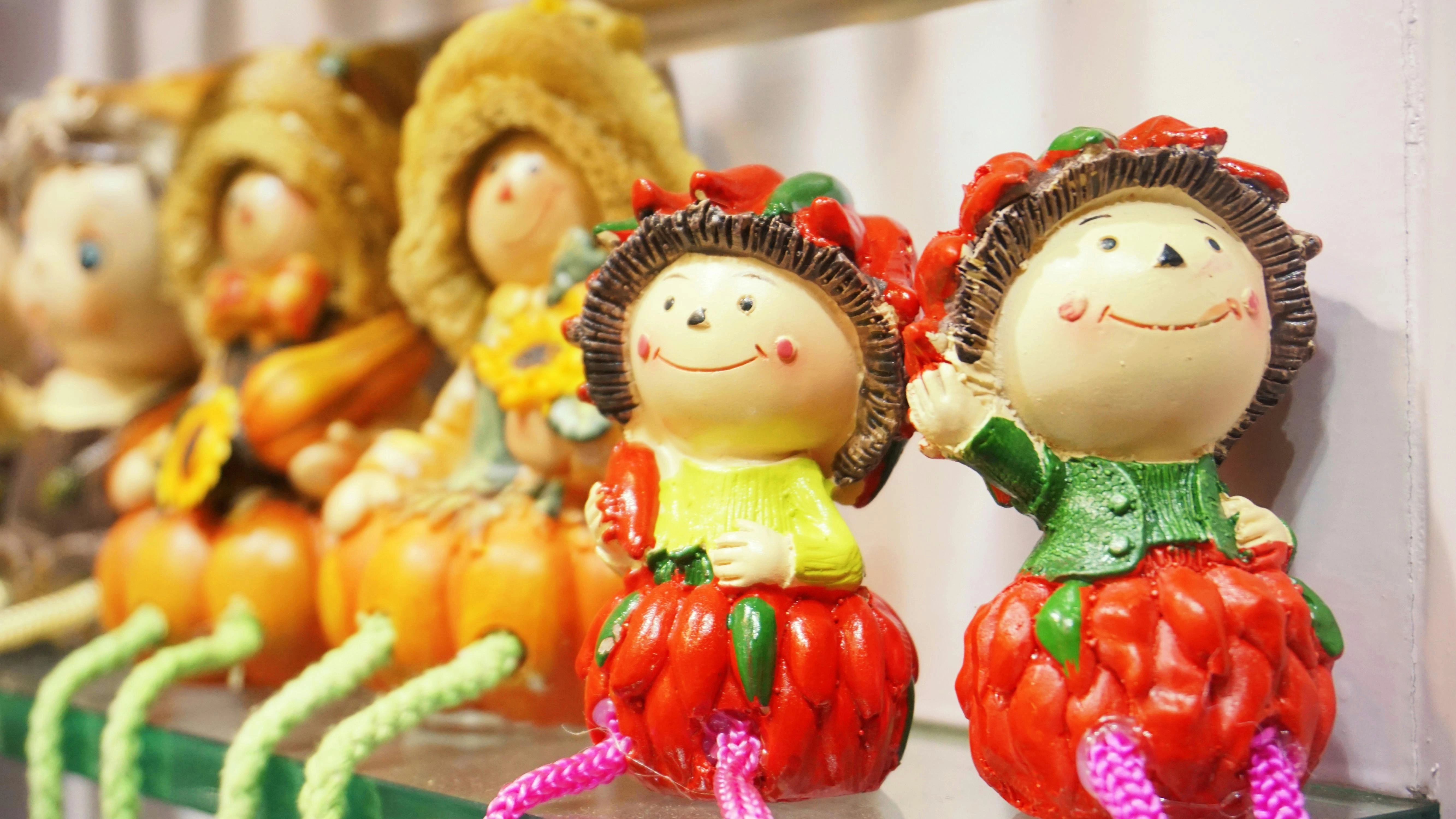 Colorful Pepper Doll Figurines Colorful Pepper Doll Figurines