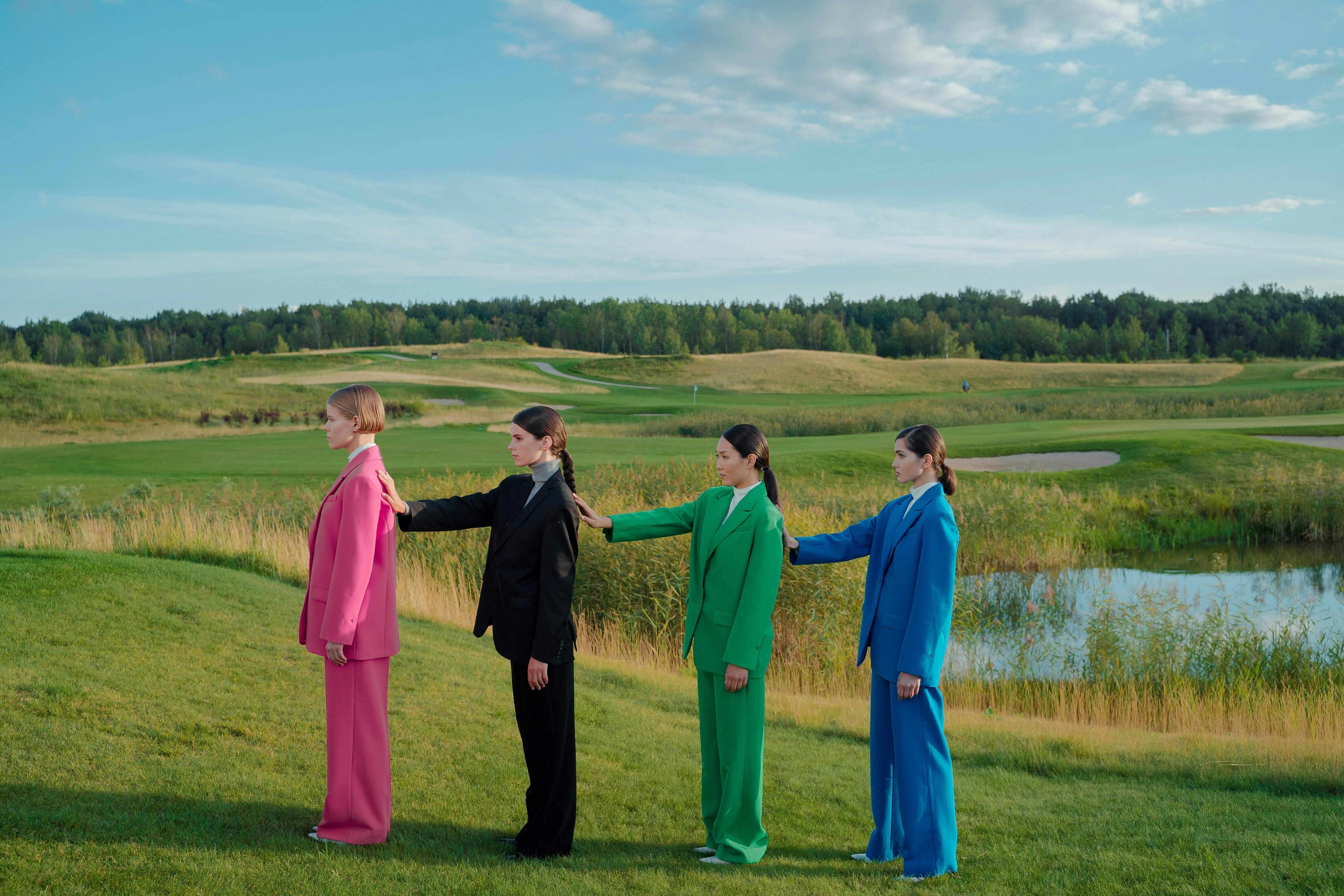 Colorful Quartet on Golf Course Colorful Quartet on Golf Course