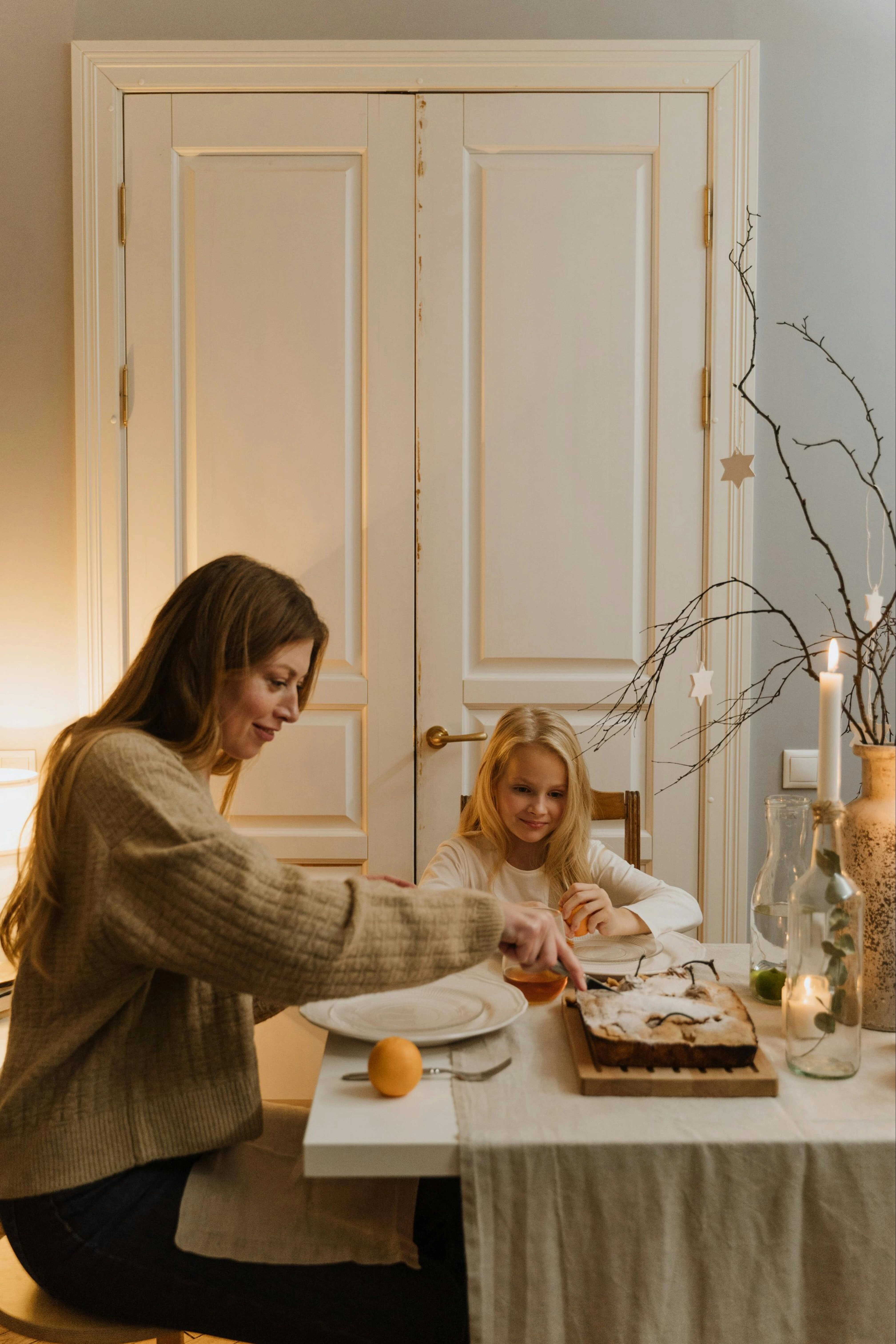 Cozy Holiday Dessert Scene