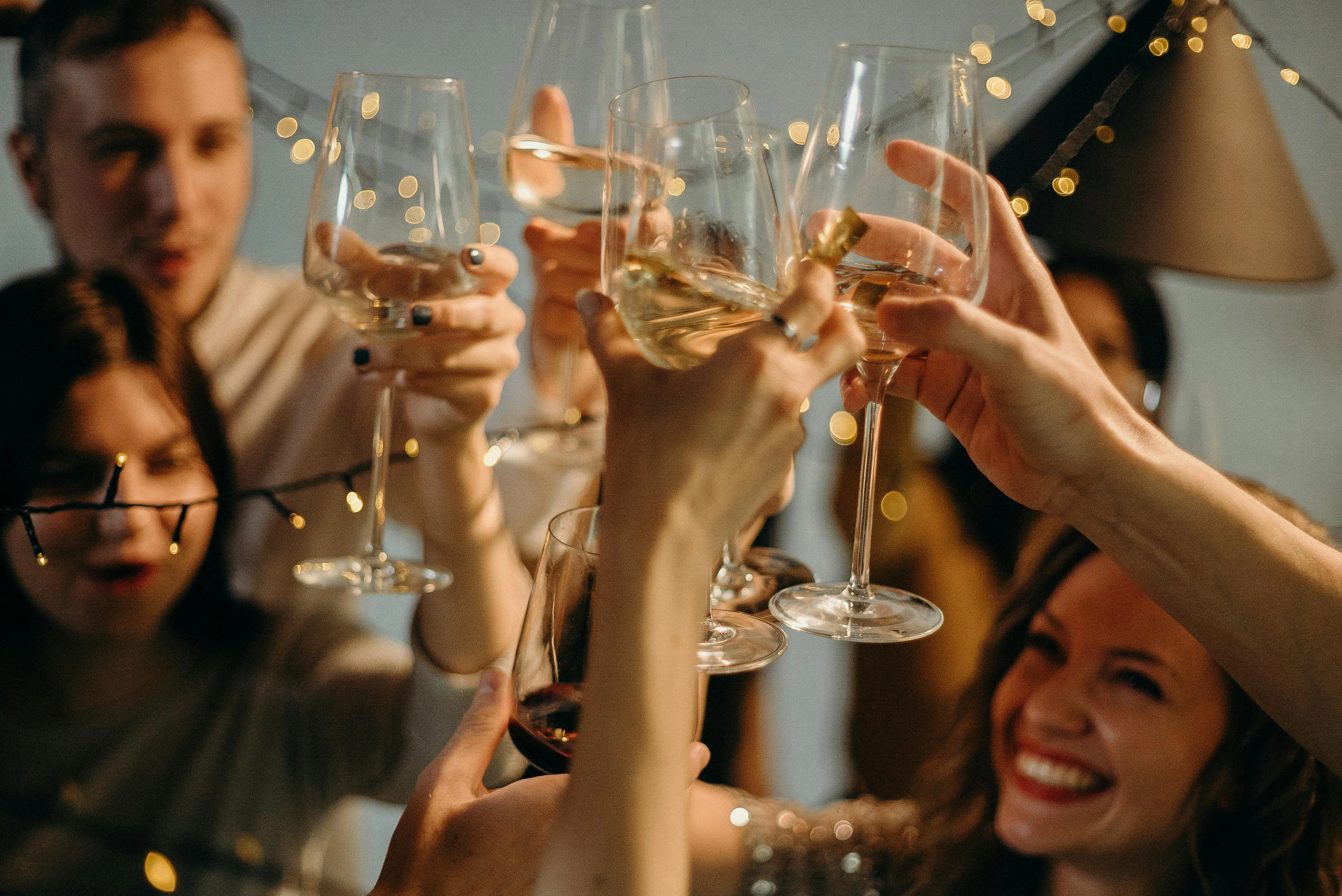 Festive Wine Glass Gathering Festive Wine Glass Gathering