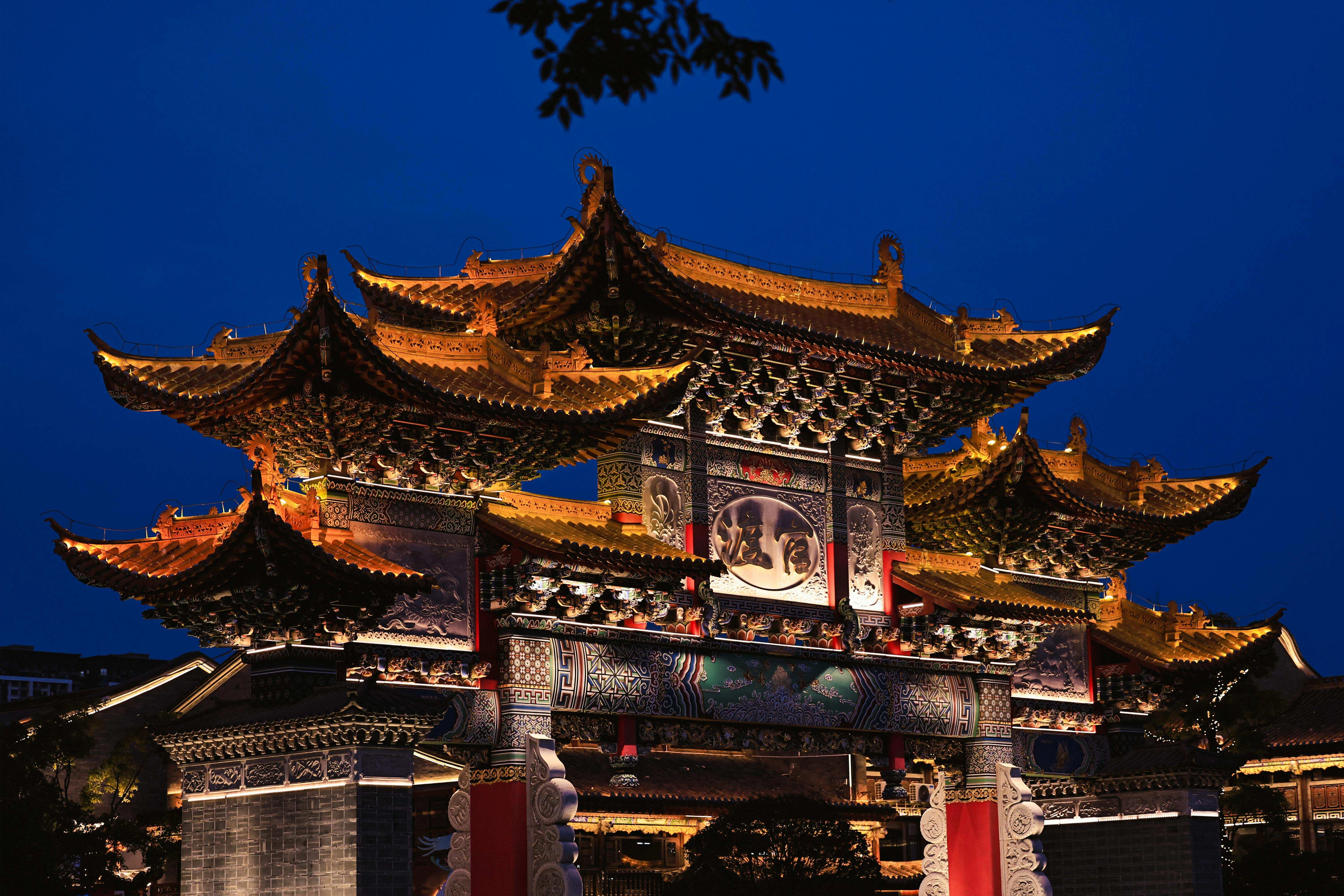 Illuminated Chinese Temple Design