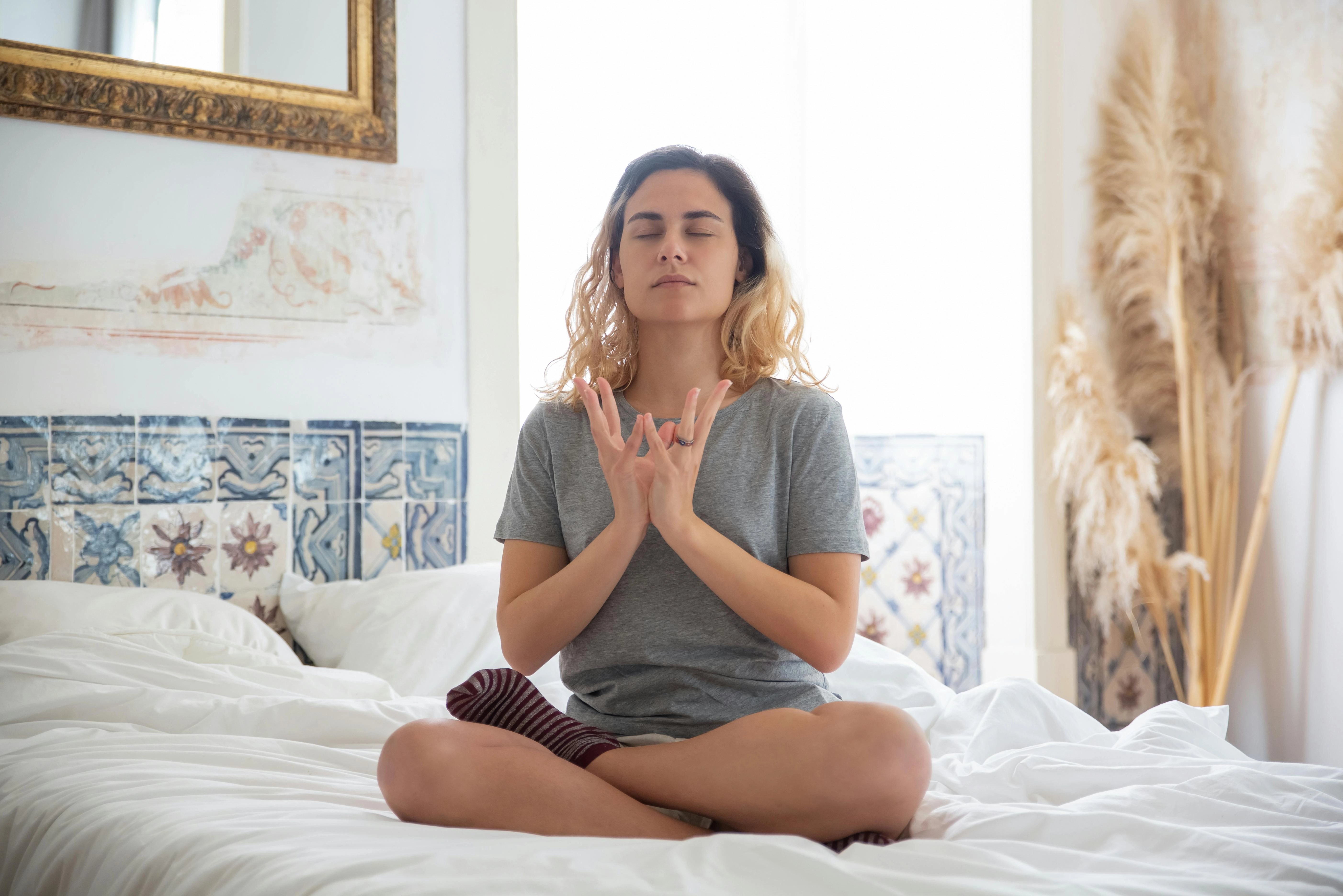 Meditative Morning in Bed