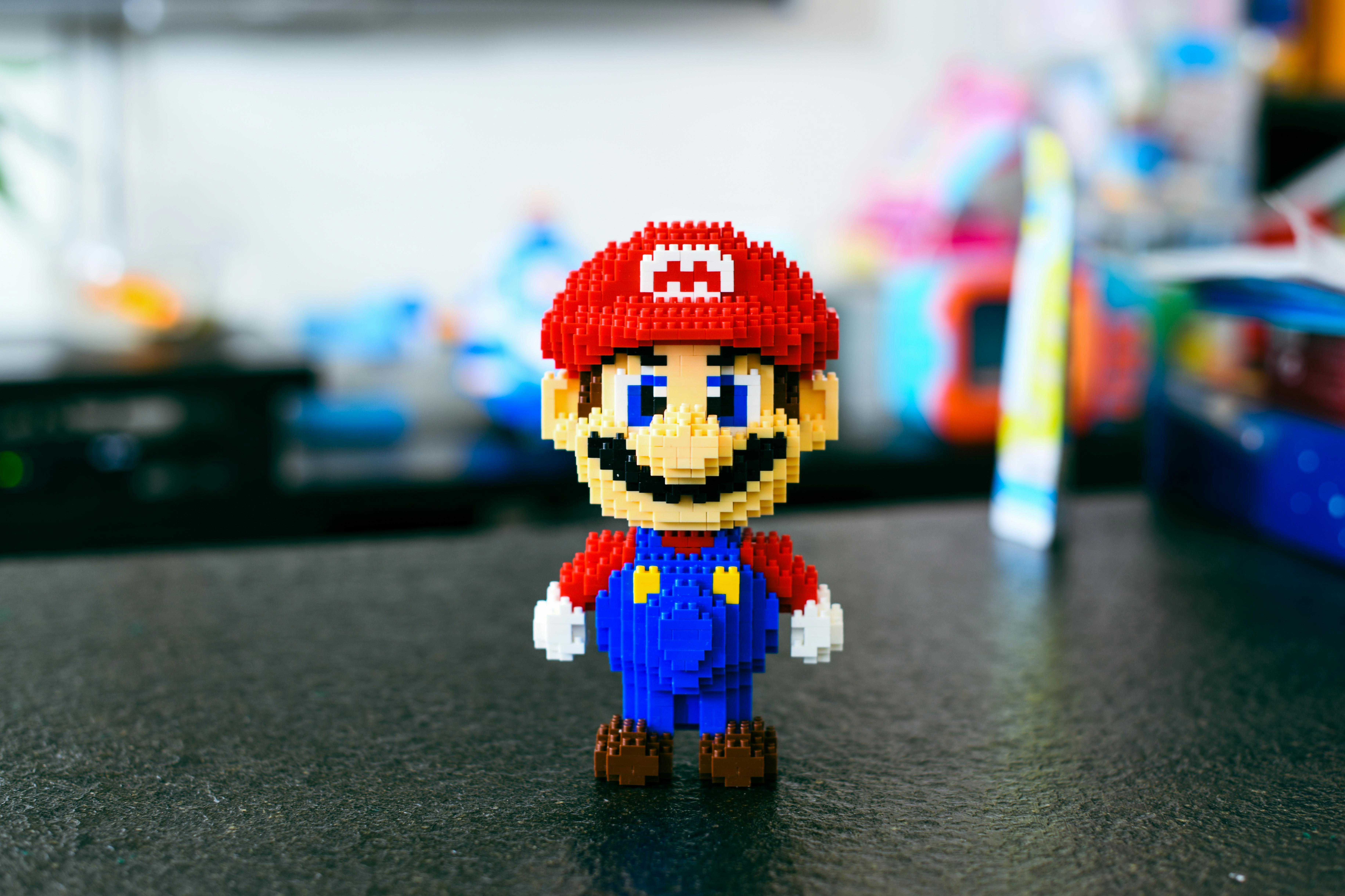 Pixel Mario Lego Figure