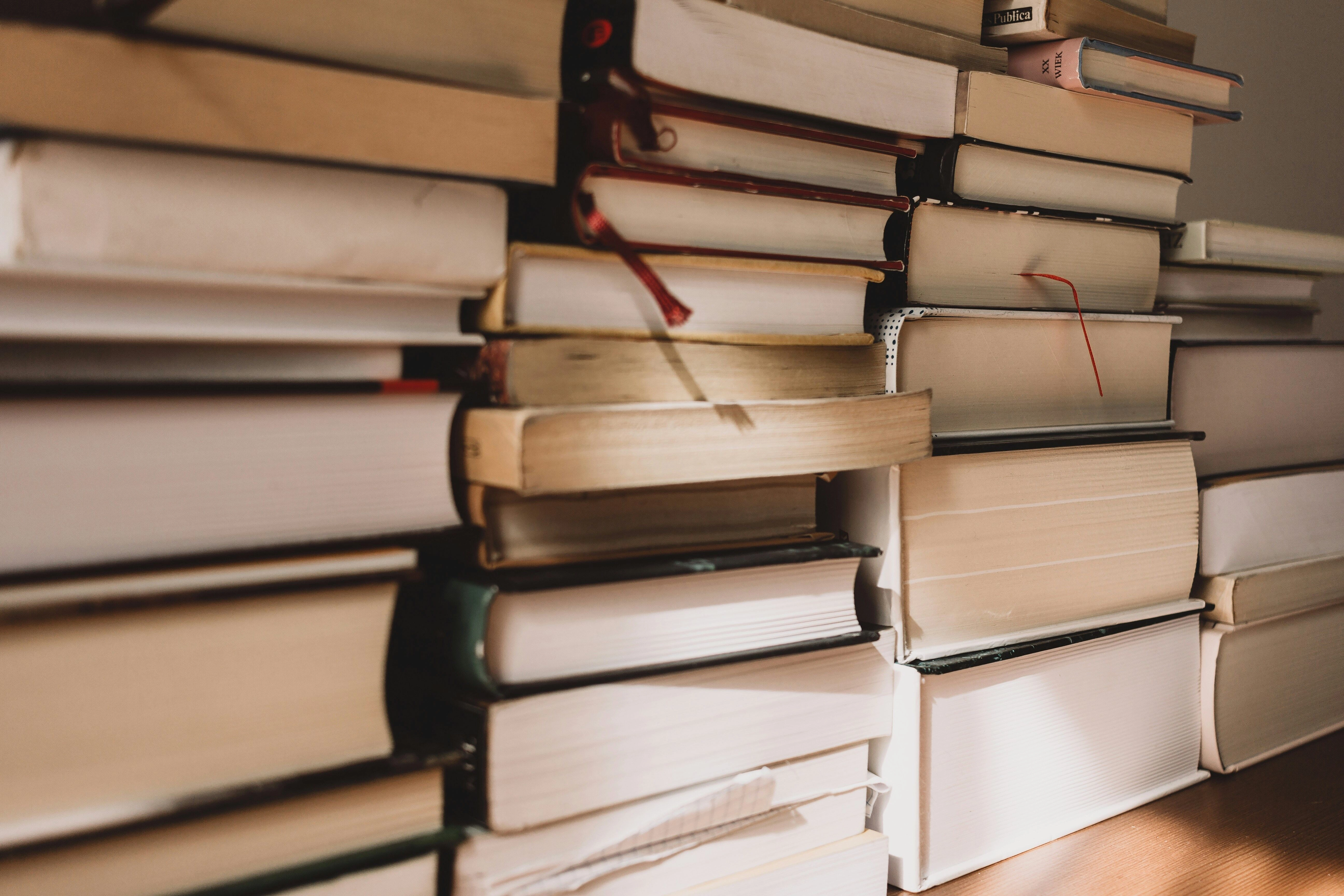 Stacked Books in Warm Tones Stacked Books in Warm Tones