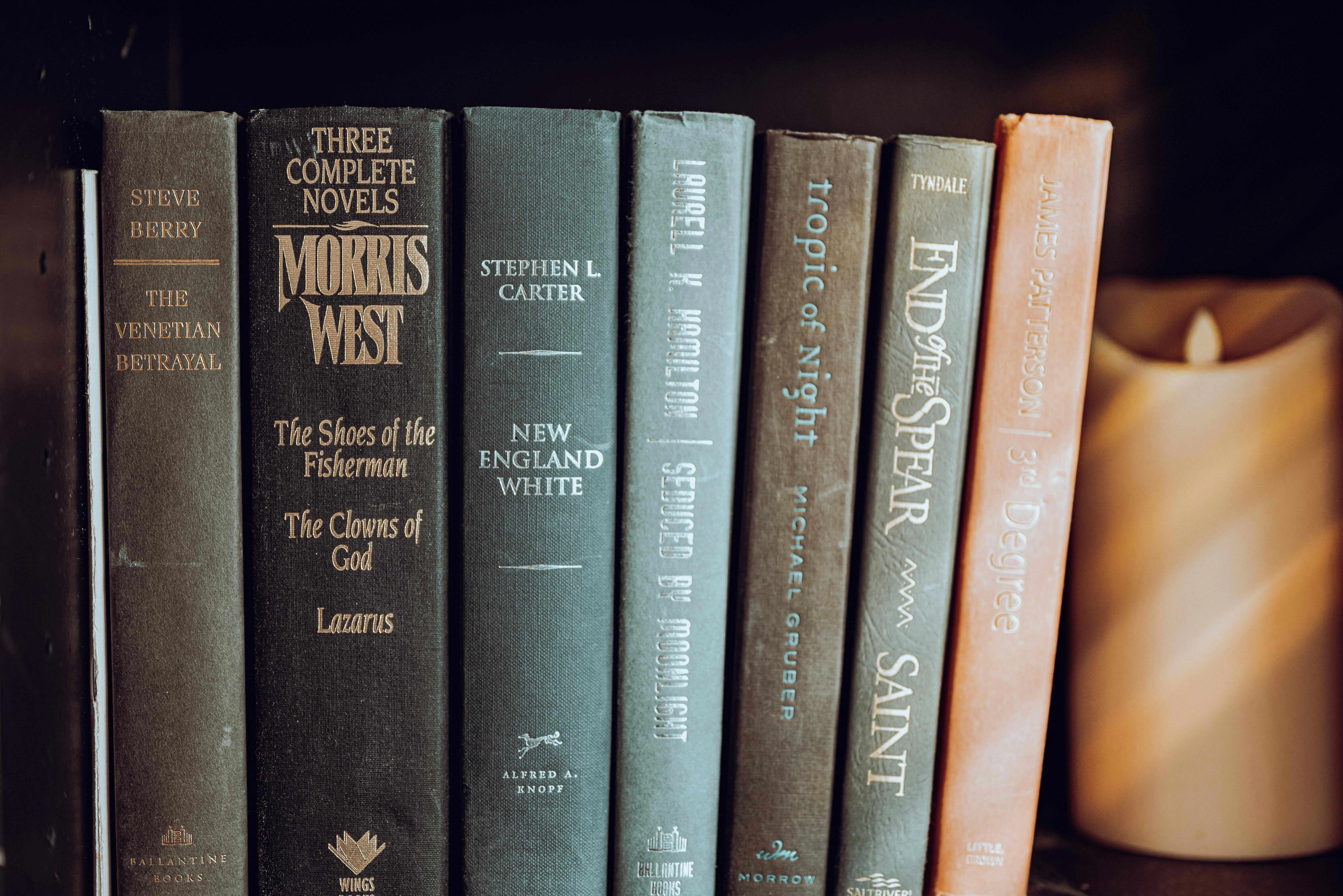 Vintage Books on Shelf Vintage Books on Shelf